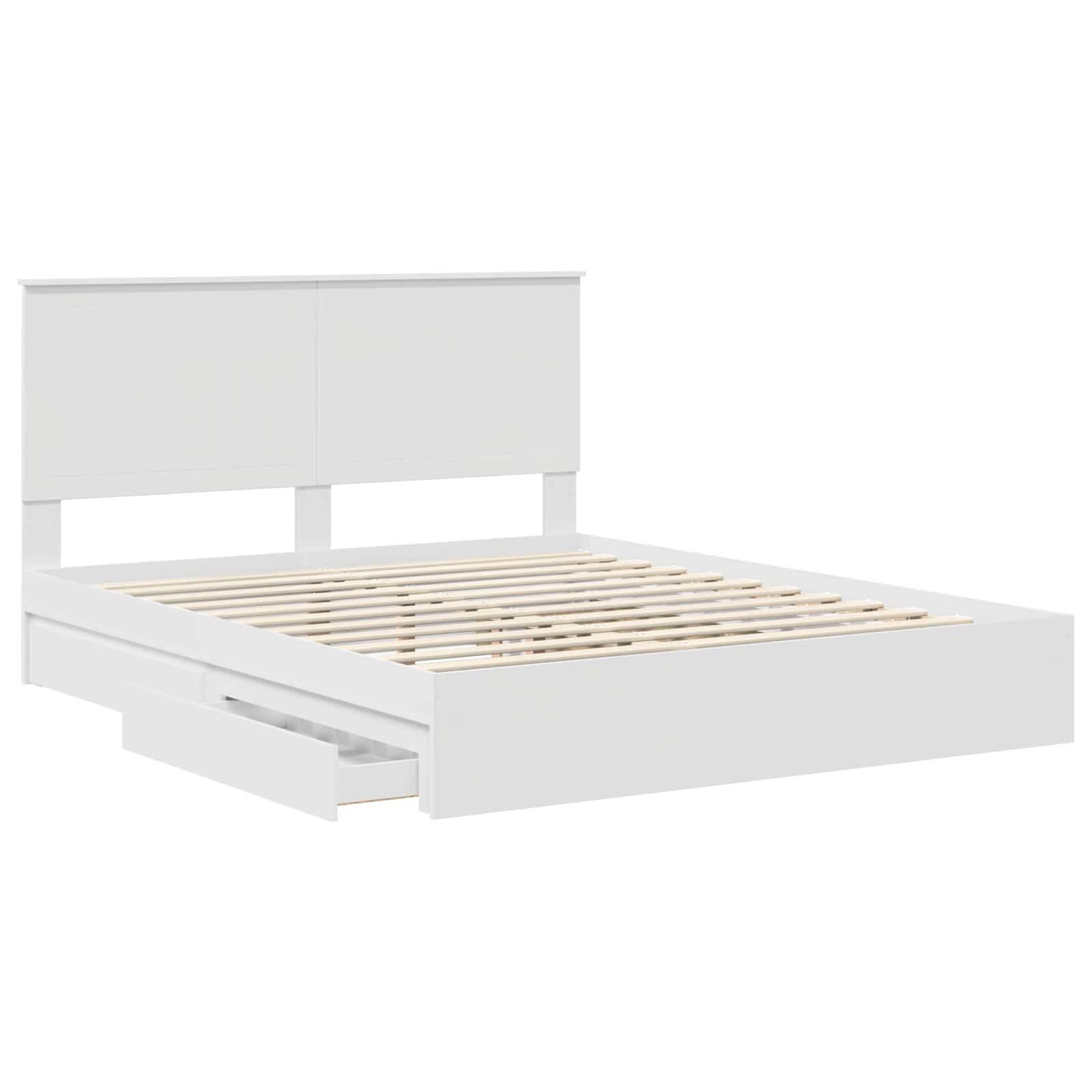 Lit de Rangement Blanc 160 x 200 cm Bois d'ingénierie - XIOS