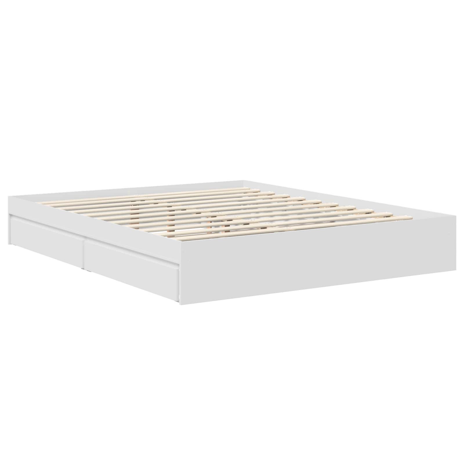 Lit de Rangement Blanc 160 x 200 cm Bois d'ingénierie - XIOS