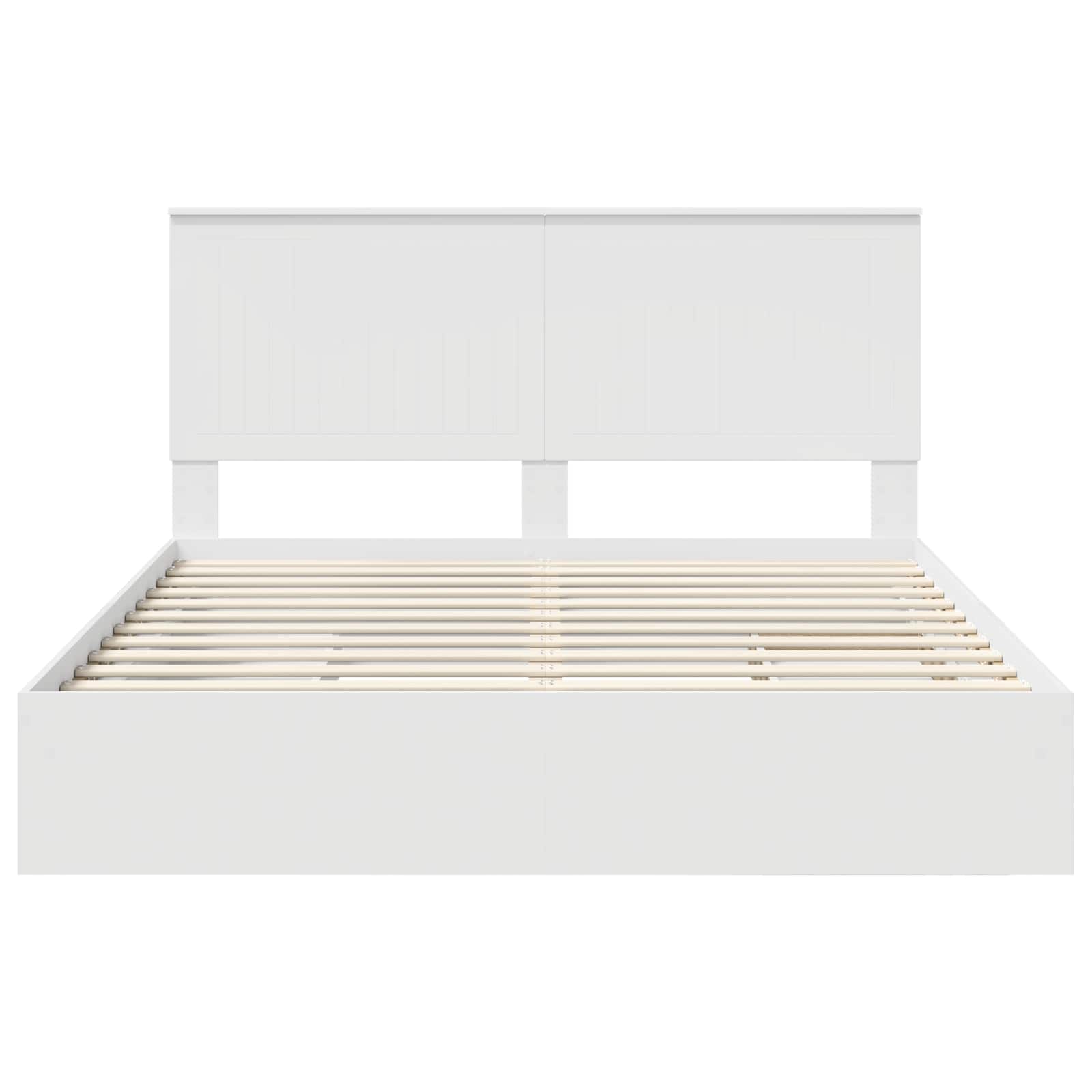 Lit de Rangement Blanc 160 x 200 cm Bois d'ingénierie - XIOS