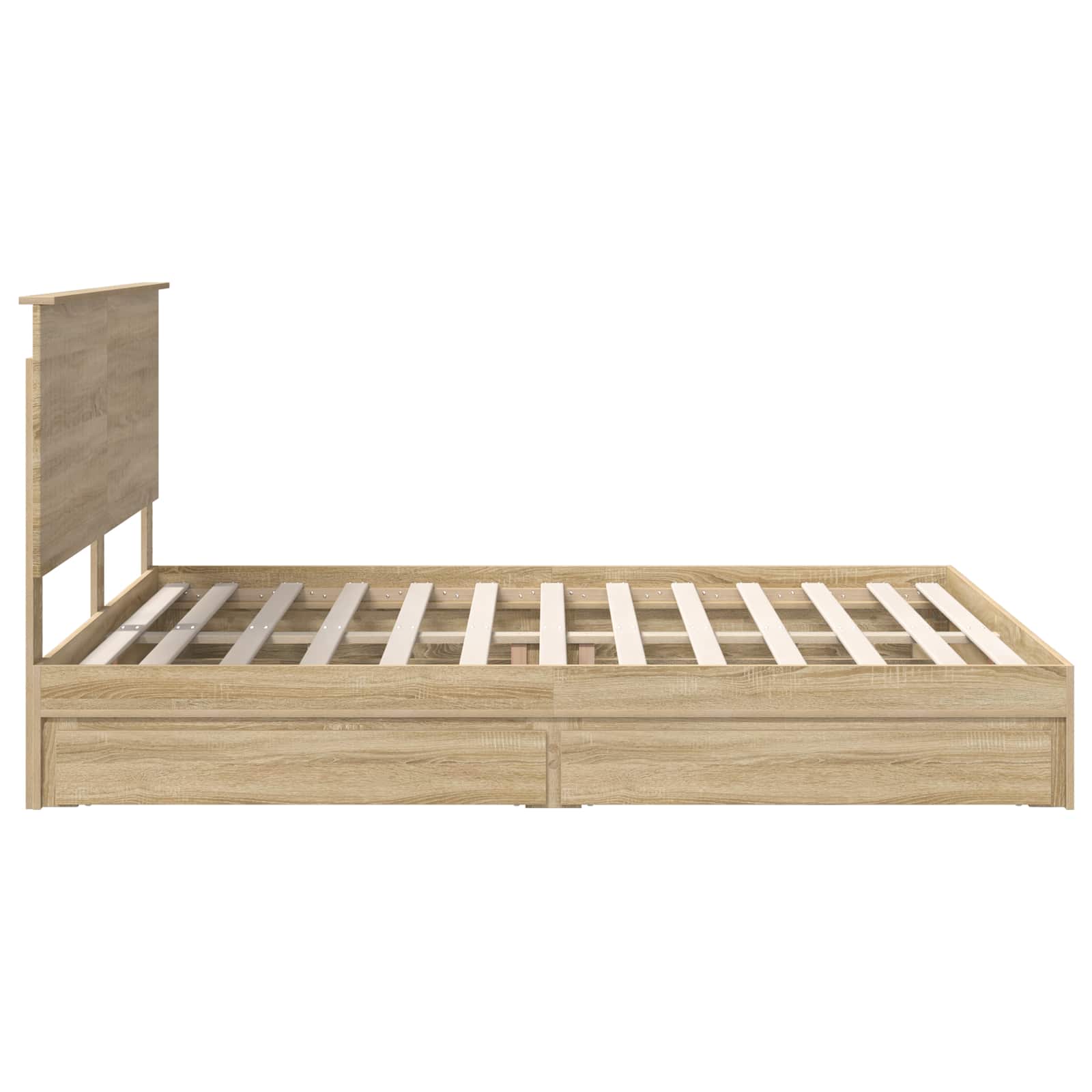 Lit de Rangement Chêne Sonoma 160 x 200 cm Bois d'ingénierie - XIOS