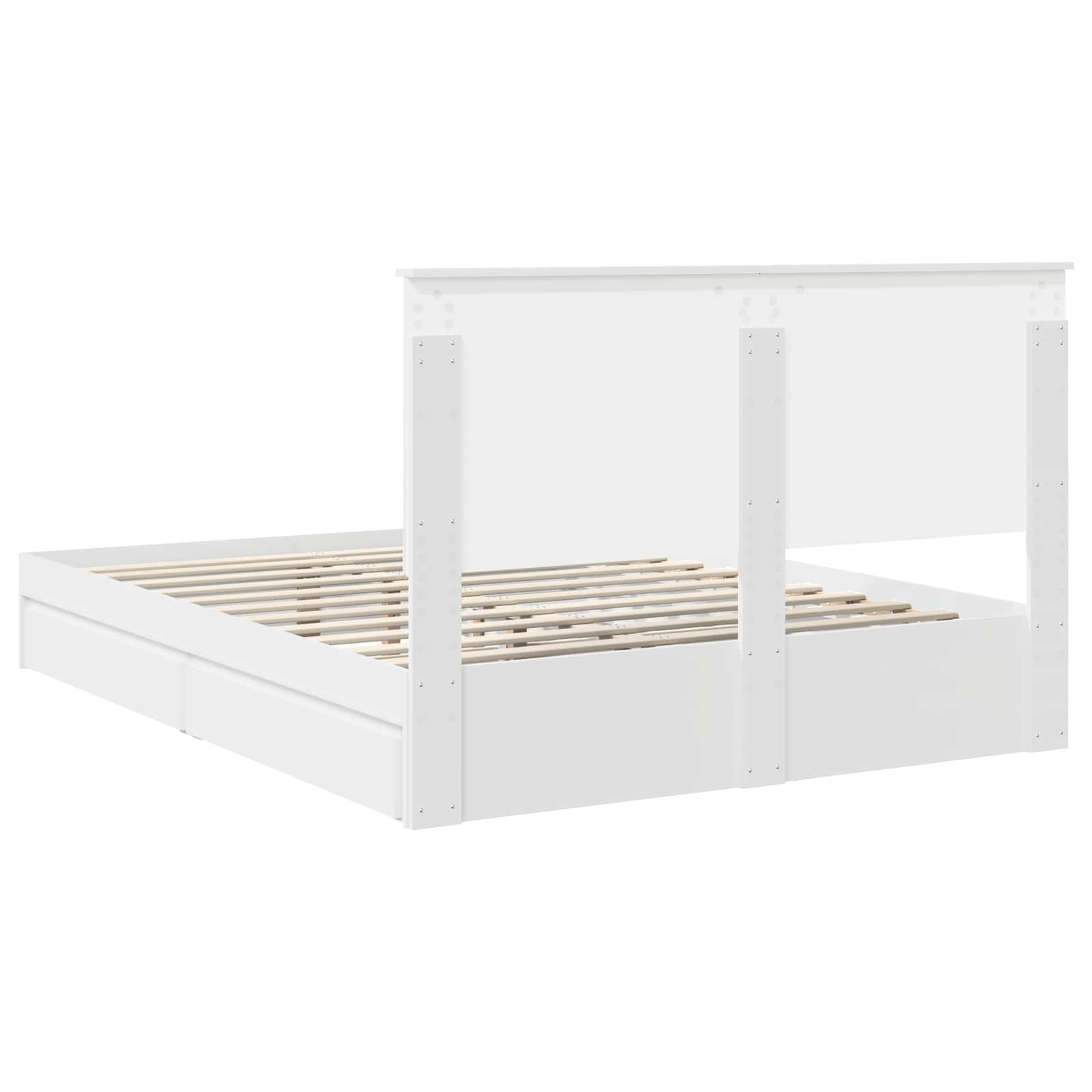 Lit de Rangement Blanc 150 x 200 cm Bois d'ingénierie - XIOS