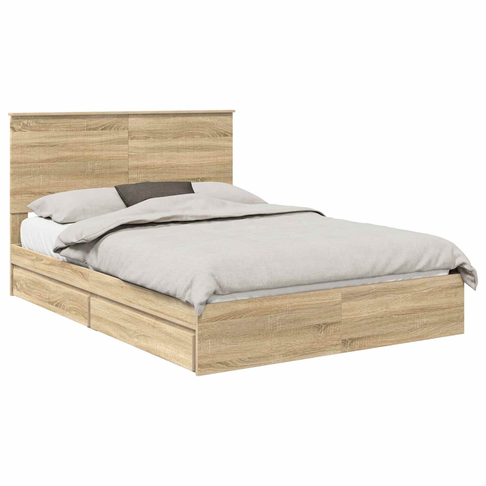 Lit de Rangement Chêne Sonoma 140 x 190 cm Bois d'ingénierie - XIOS