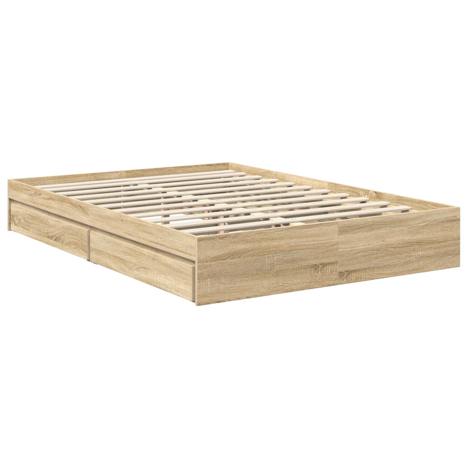 Lit de Rangement Chêne Sonoma 135 x 190 cm Bois d'ingénierie - XIOS