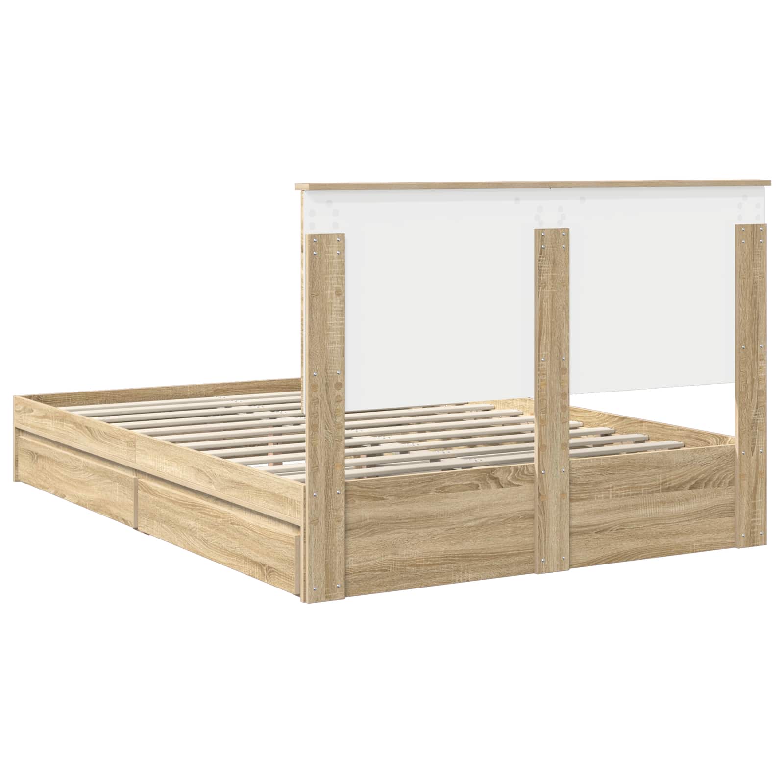 Lit de Rangement Chêne Sonoma 135 x 190 cm Bois d'ingénierie - XIOS