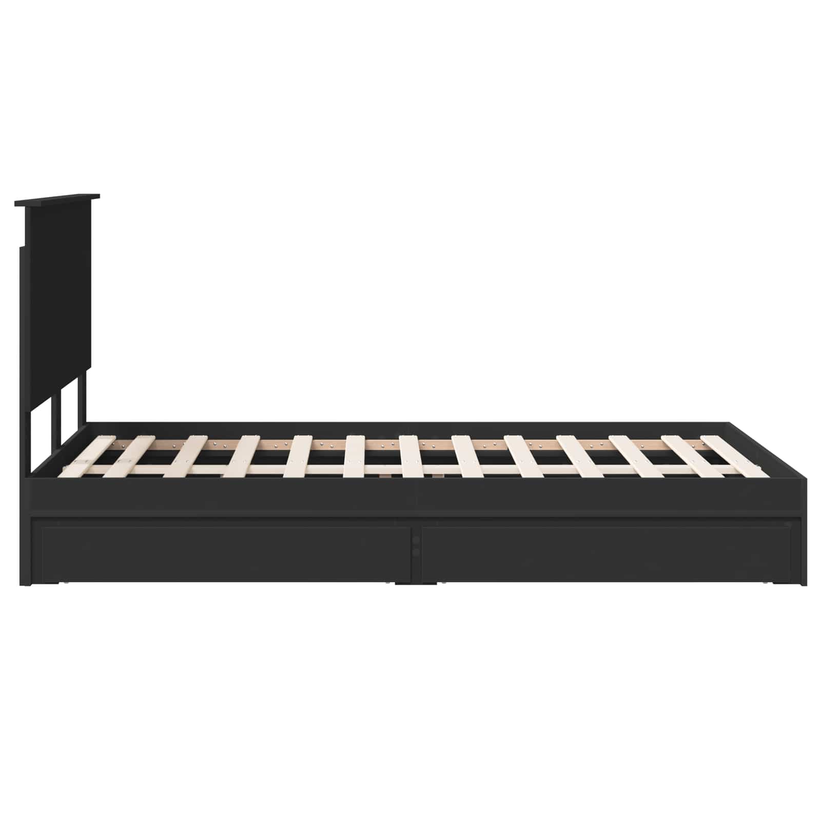 Lit de Rangement Noir 120 x 200 cm Bois d'ingénierie - XIOS