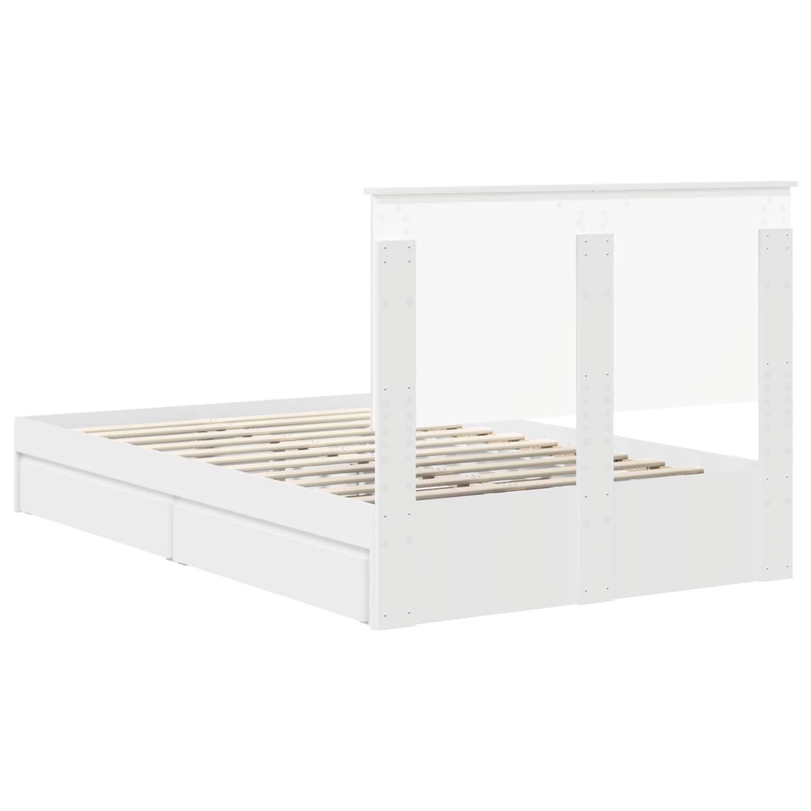 Lit de Rangement Blanc 120 x 190 cm Bois d'ingénierie - XIOS