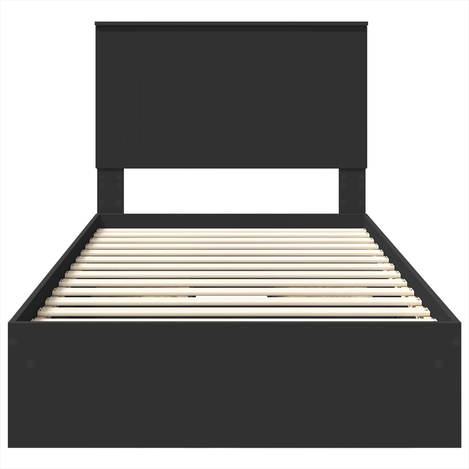 Lit de Rangement Noir 100 x 200 cm Bois d'ingénierie - XIOS