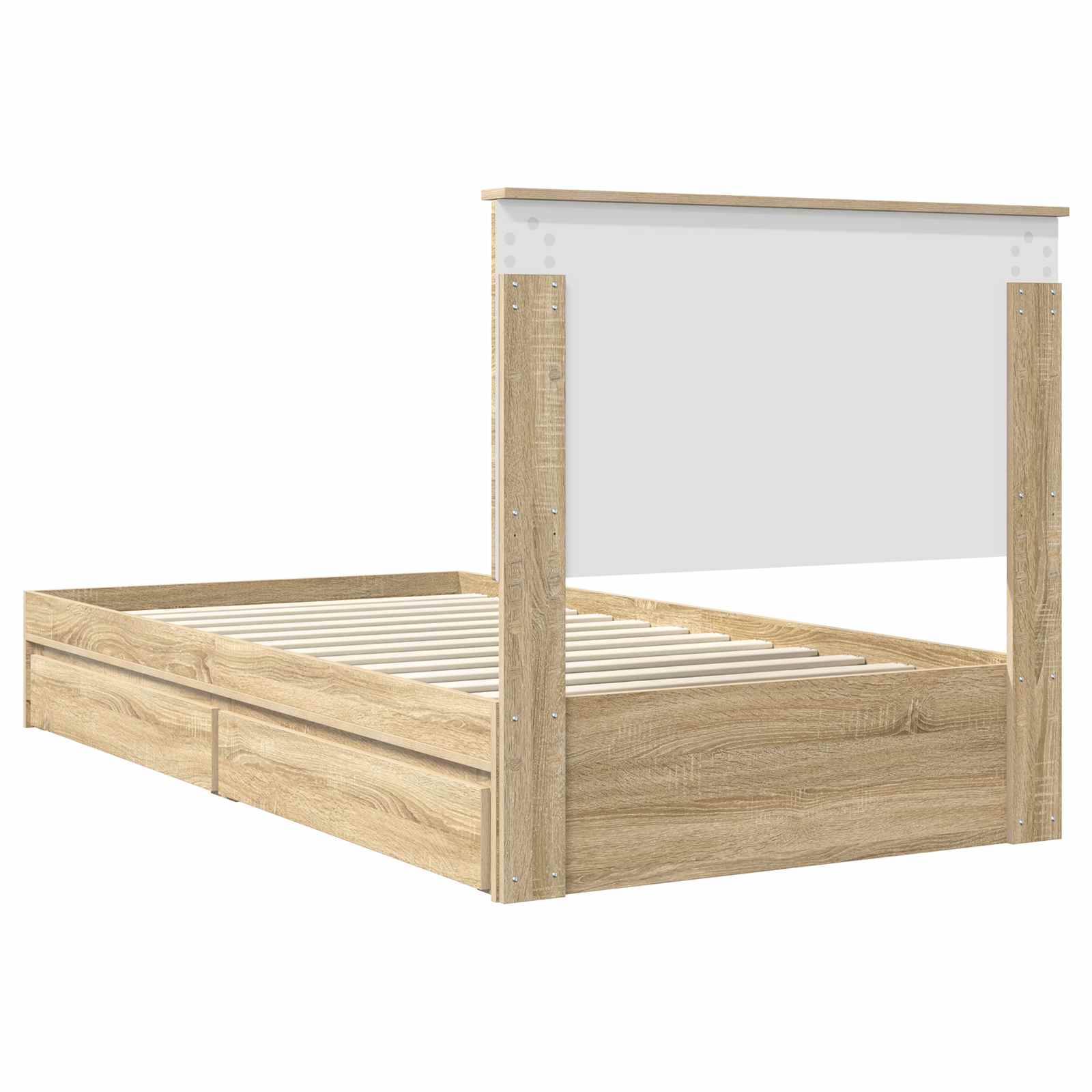 Lit de Rangement Chêne Sonoma 100 x 200 cm Bois d'ingénierie