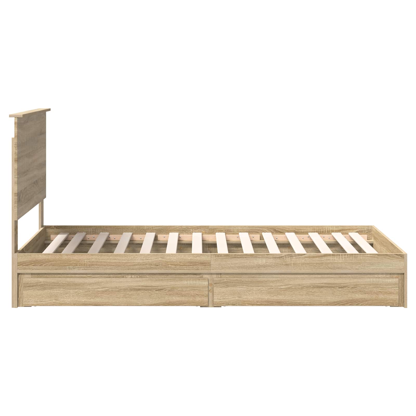 Lit de Rangement Chêne Sonoma 100 x 200 cm Bois d'ingénierie