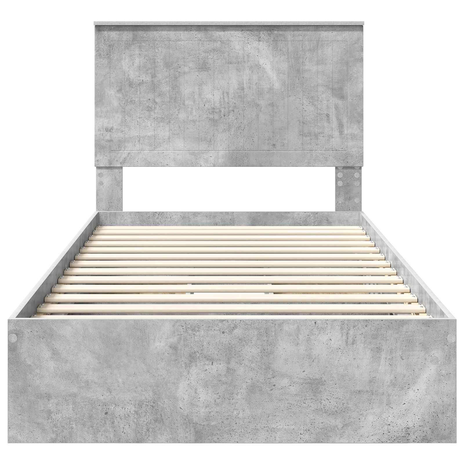 Lit de Rangement Gris béton 100 x 200 cm Bois d'ingénierie - XIOS