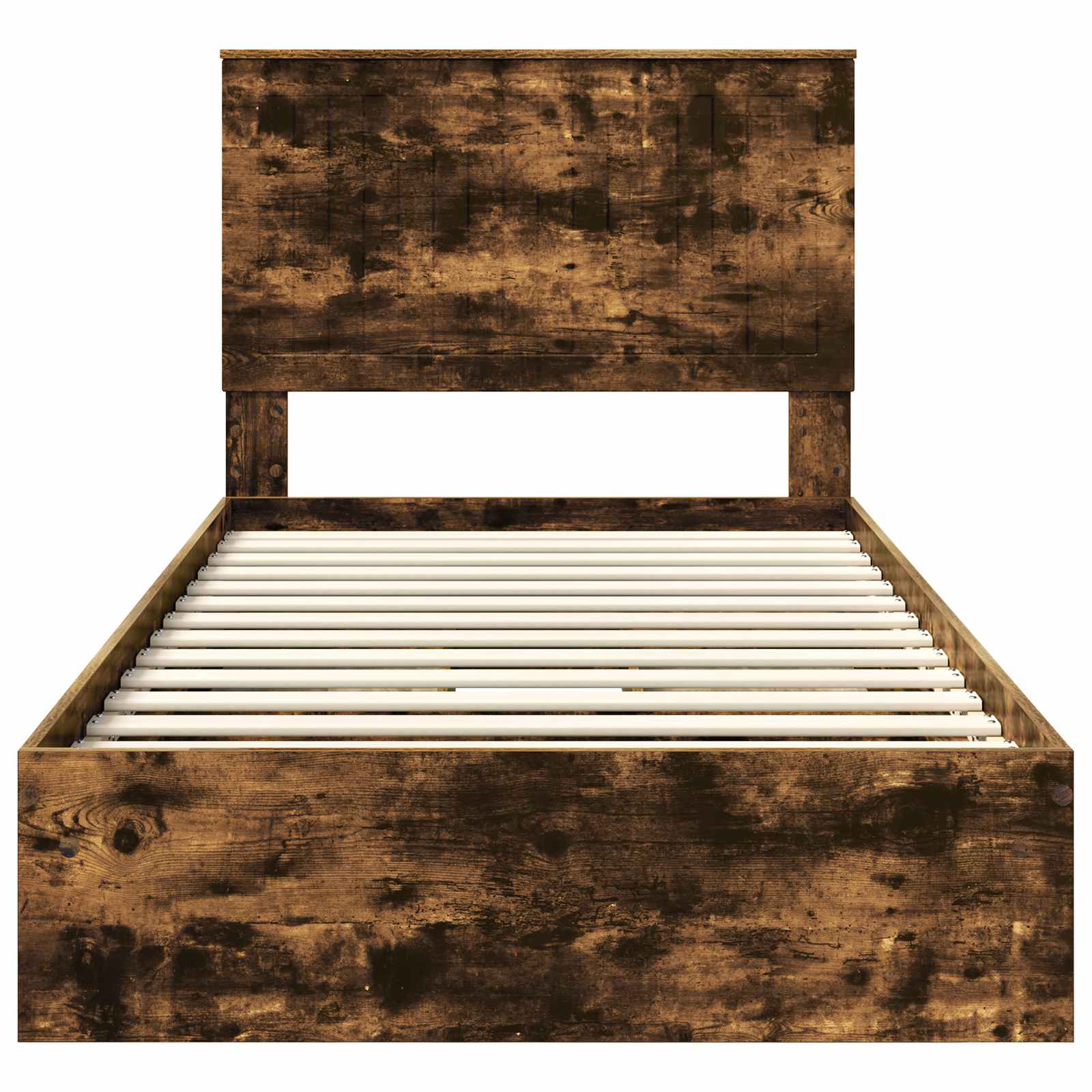 Lit de Rangement Chêne fumé 100 x 200 cm Bois d'ingénierie - XIOS