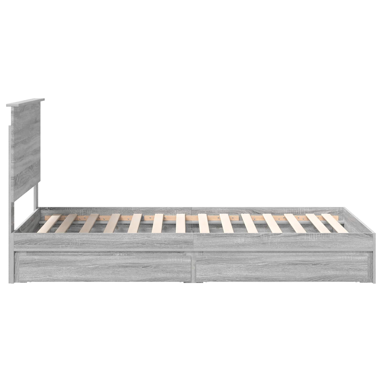 Lit de Rangement Gris Sonoma 100 x 200 cm Bois d'ingénierie - XIOS