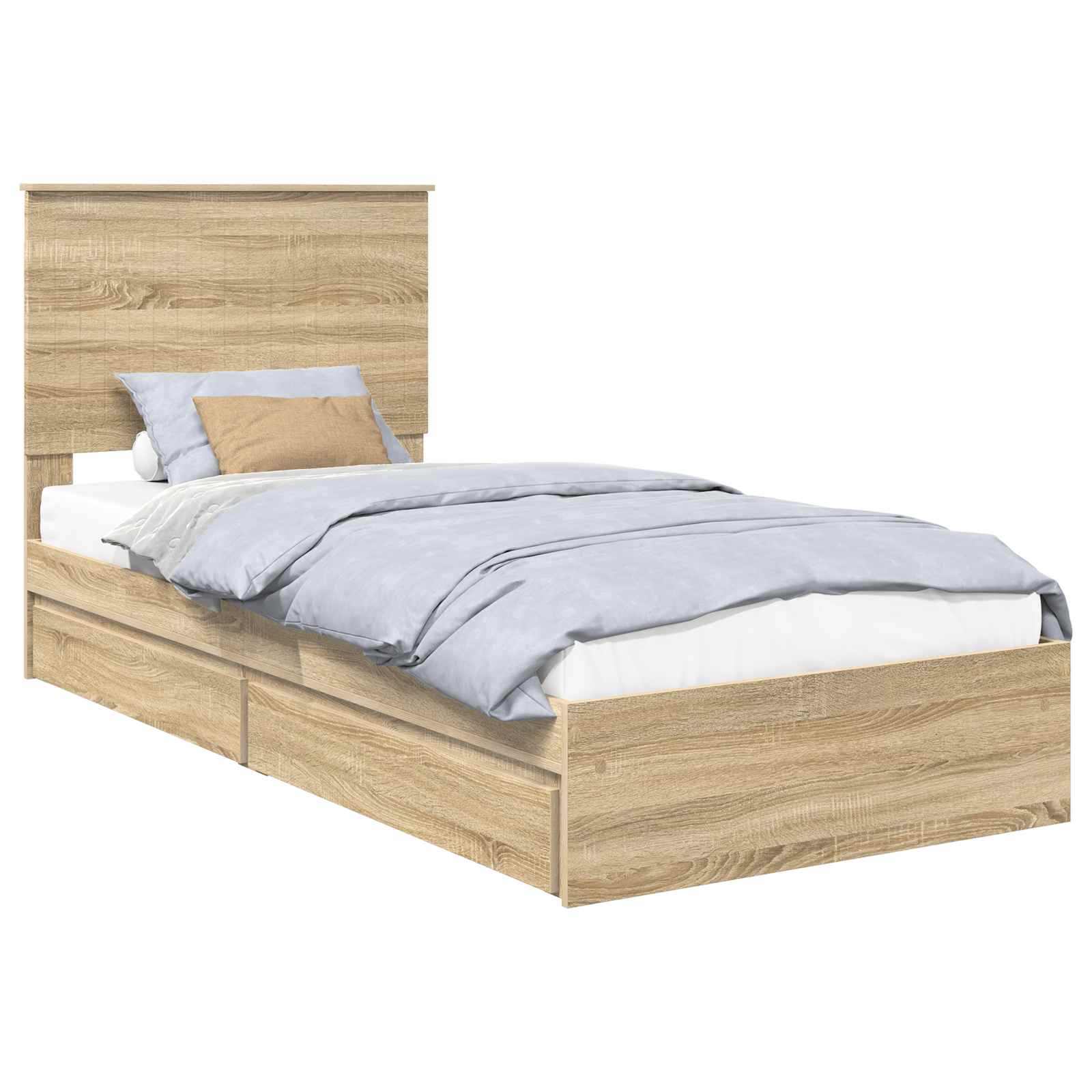 Lit de Rangement Chêne Sonoma 90 x 200 cm Bois d'ingénierie