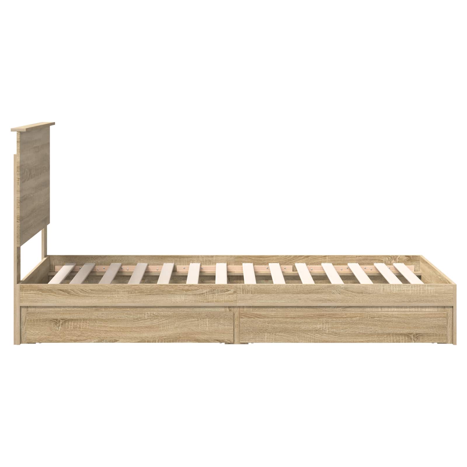 Lit de Rangement Chêne Sonoma 90 x 200 cm Bois d'ingénierie