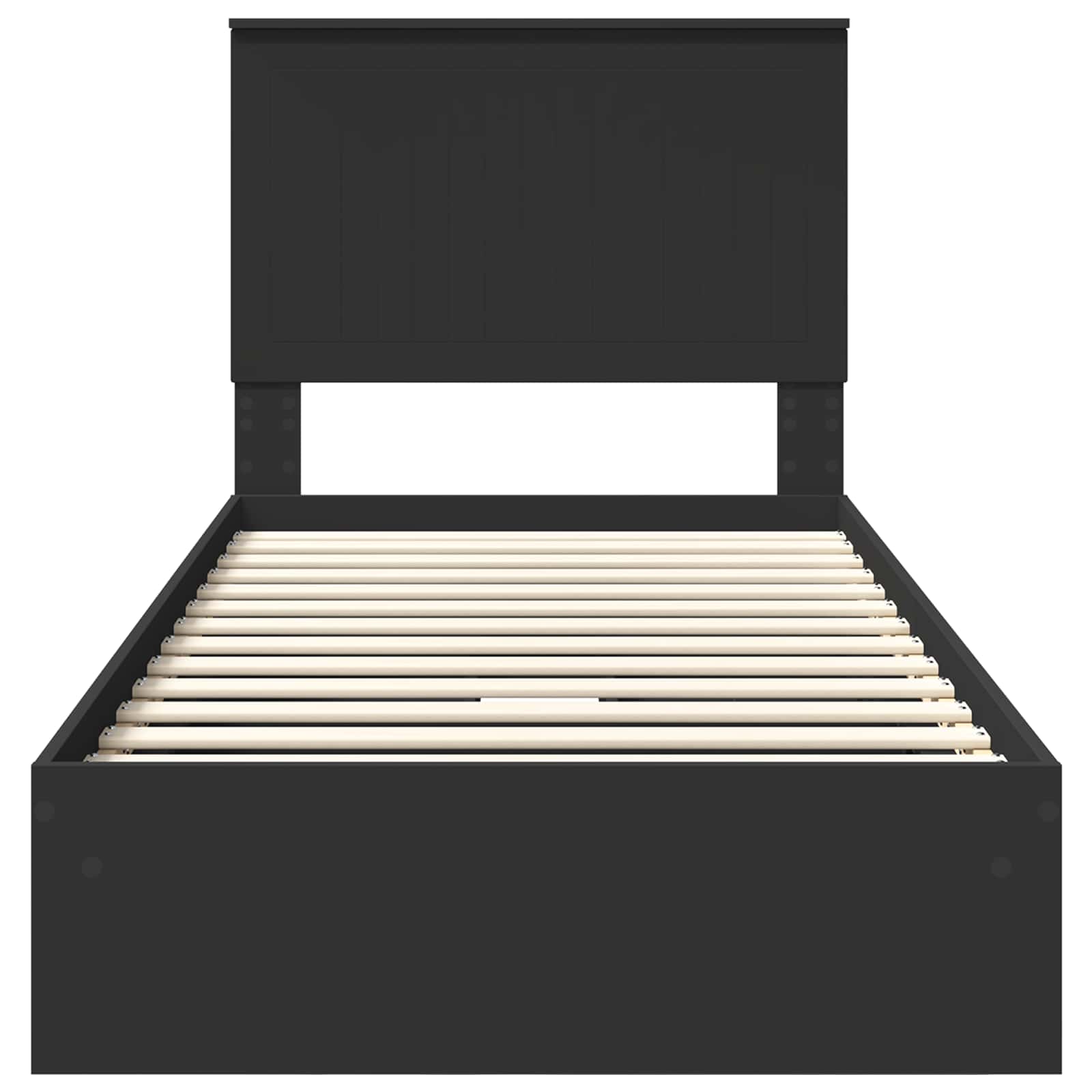 Lit de Rangement avec tiroir Noir 90 x 190 cm Bois d'ingénierie - XIOS