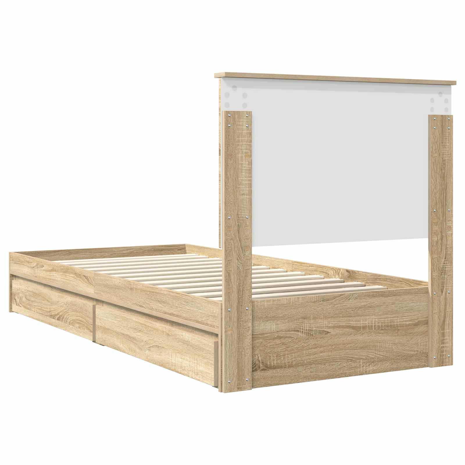 Lit de Rangement Chêne Sonoma 90 x 190 cm Bois d'ingénierie - XIOS