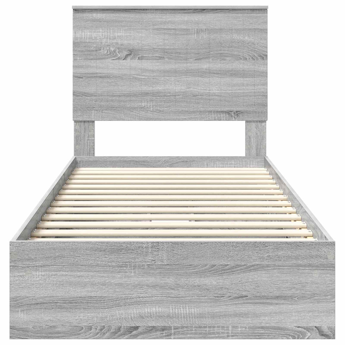 Lit de Rangement Gris Sonoma 90 x 190 cm Bois d'ingénierie