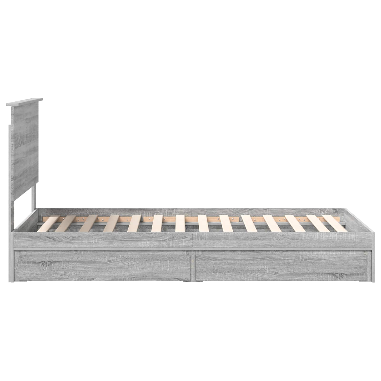 Lit de Rangement Gris Sonoma 90 x 190 cm Bois d'ingénierie