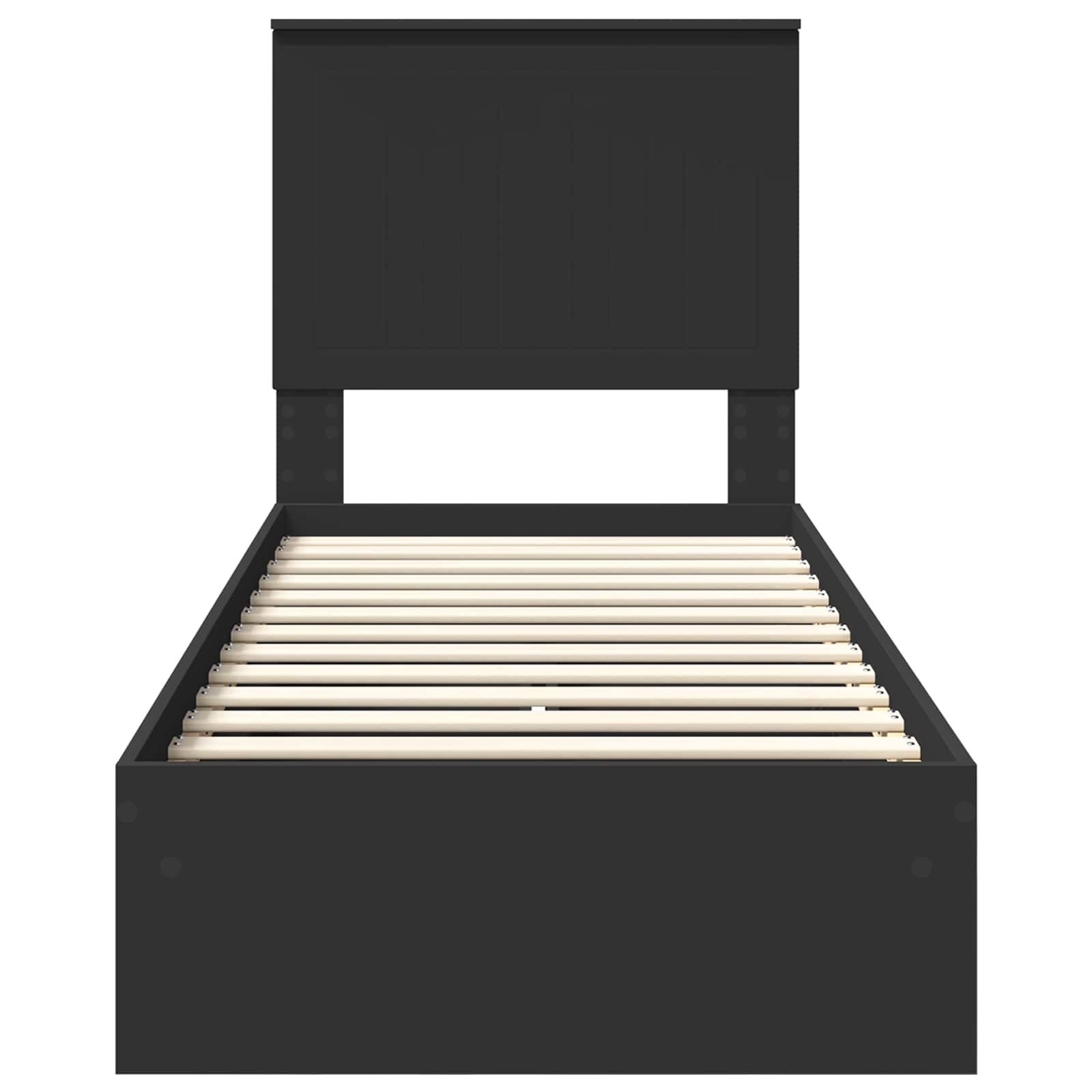 Lit de Rangement avec tiroir Noir 75 x 190 cm Bois d'ingénierie - XIOS