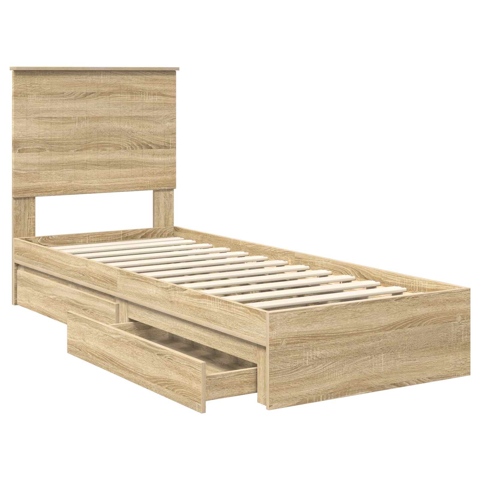 Lit de Rangement Chêne Sonoma 75 x 190 cm Bois d'ingénierie - XIOS