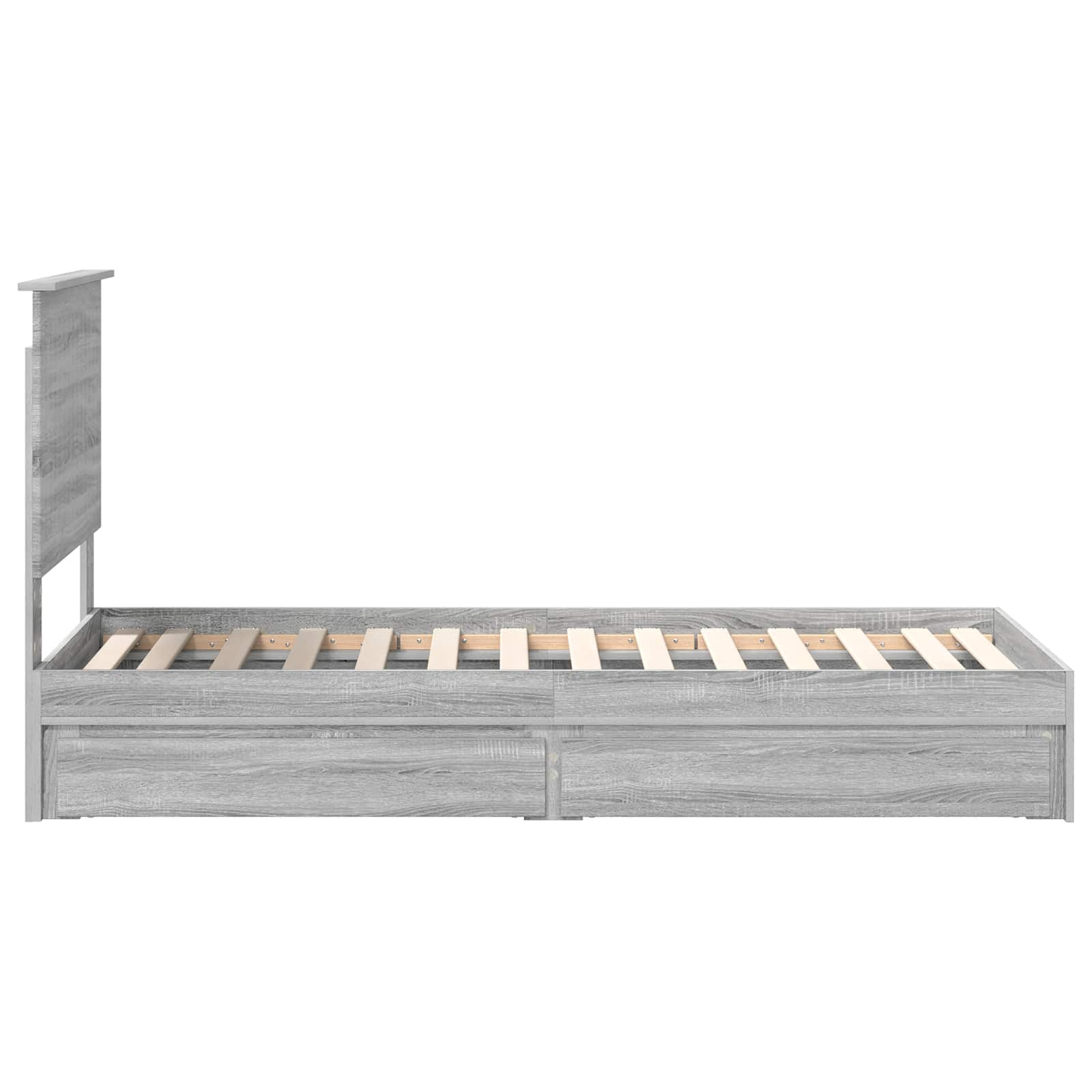 Lit de Rangement Gris Sonoma 75 x 190 cm Bois d'ingénierie - XIOS