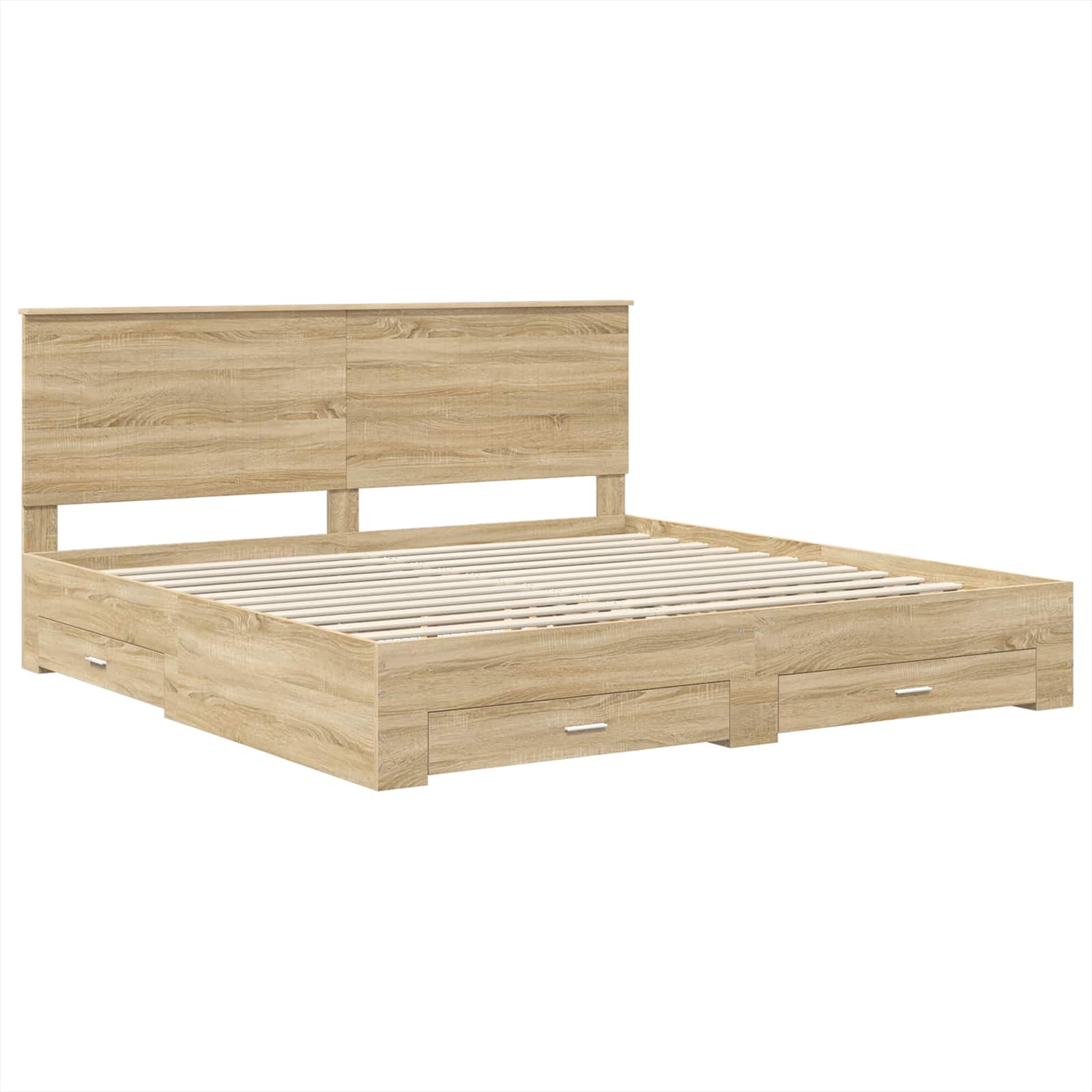 Cadre de lit Chêne Sonoma 200 x 200 cm Bois d'ingénierie - XIOS