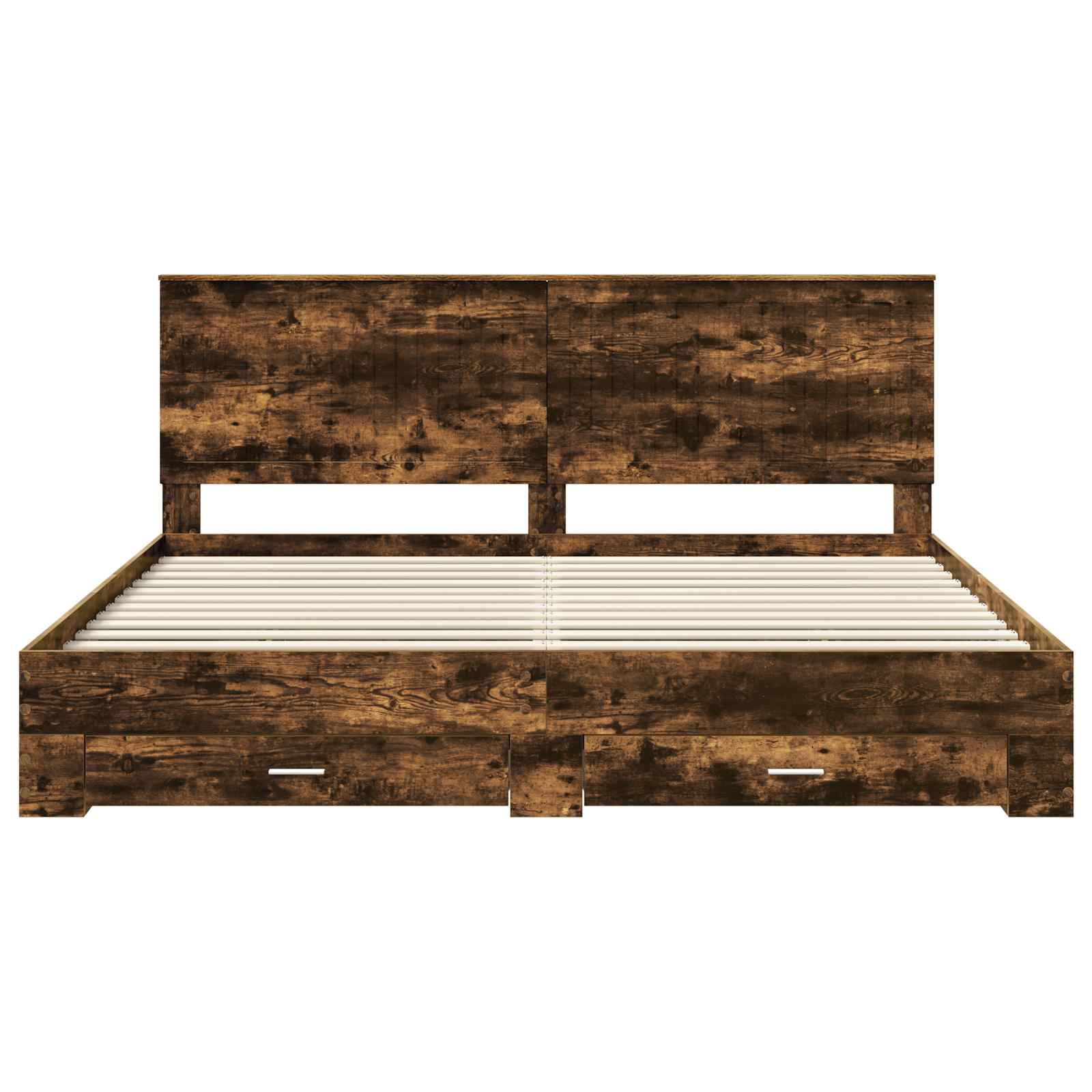 Cadre de lit Chêne fumé 200 x 200 cm Bois d'ingénierie - XIOS