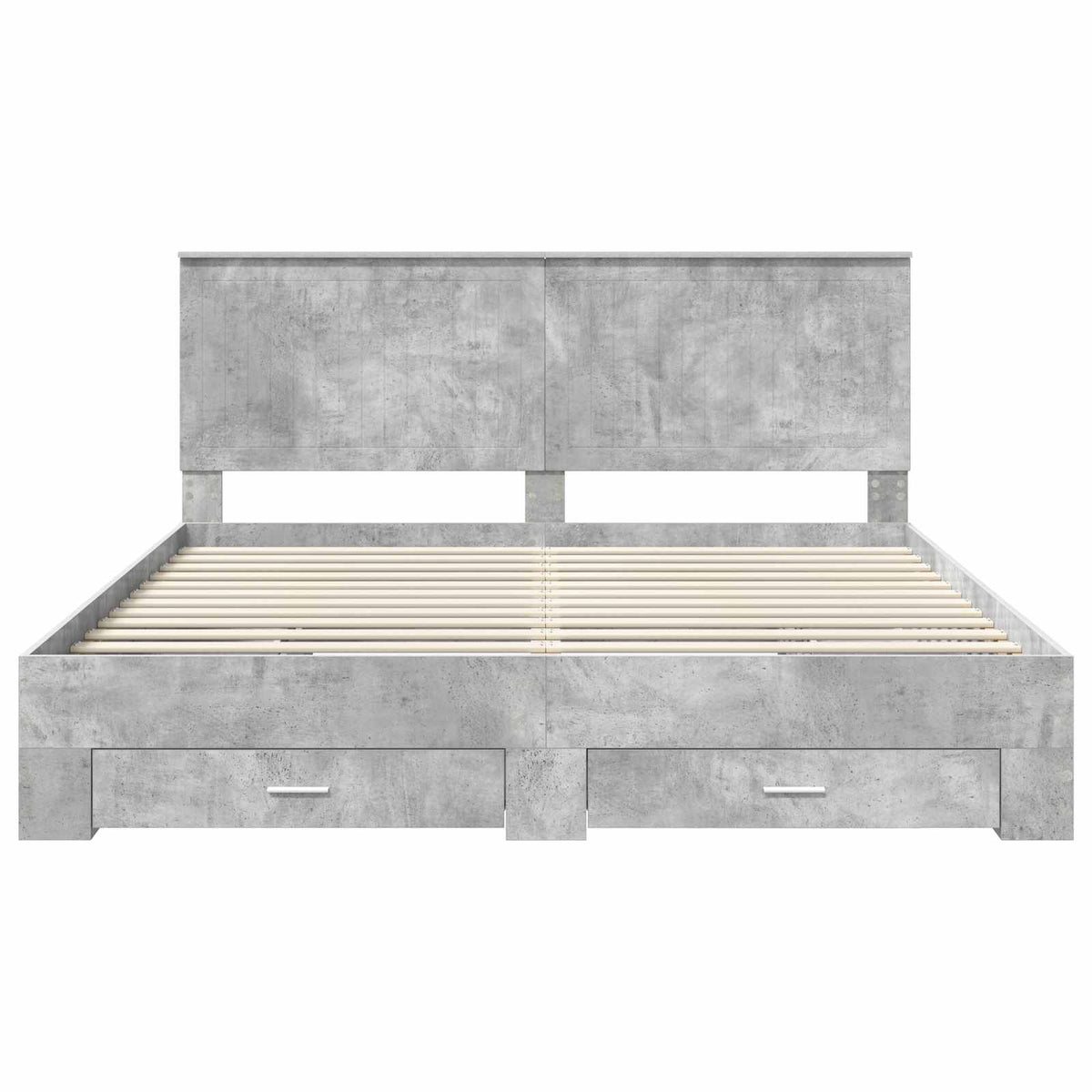 Cadre de lit Gris béton 180 x 200 cm Bois d'ingénierie