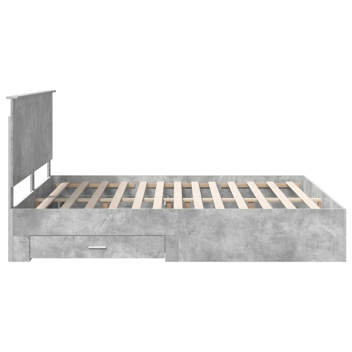 Cadre de lit Gris béton 180 x 200 cm Bois d'ingénierie