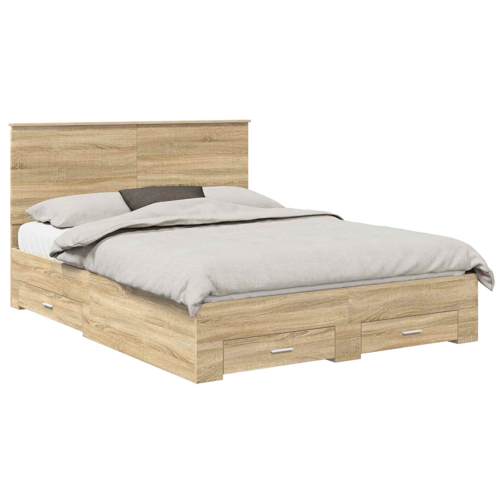 Cadre de lit Chêne Sonoma 150 x 200 cm Bois d'ingénierie - XIOS