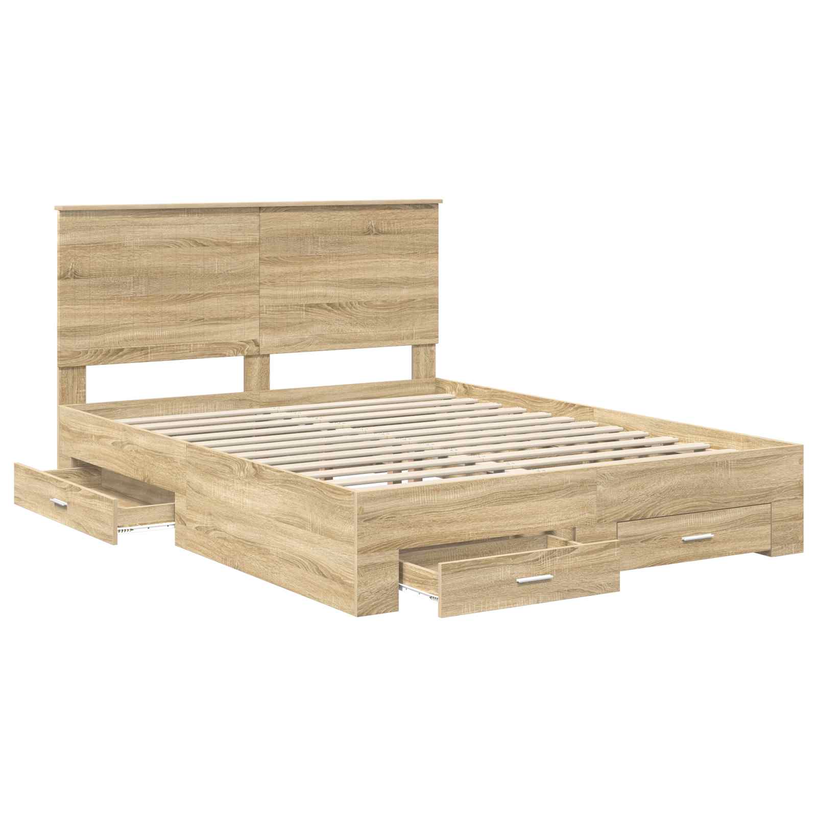 Cadre de lit Chêne Sonoma 150 x 200 cm Bois d'ingénierie - XIOS