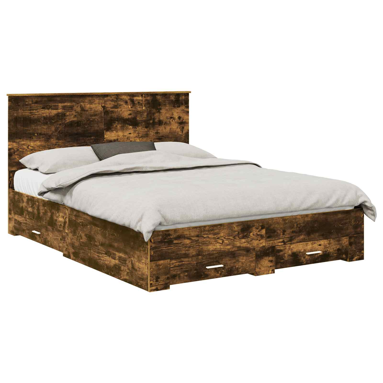 Cadre de lit Chêne fumé 150 x 200 cm Bois d'ingénierie - XIOS