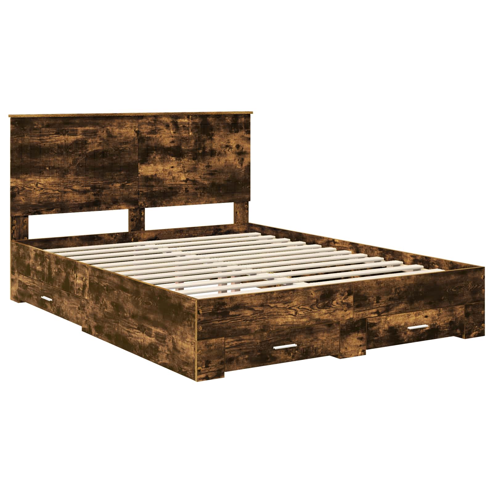 Cadre de lit Chêne fumé 150 x 200 cm Bois d'ingénierie - XIOS