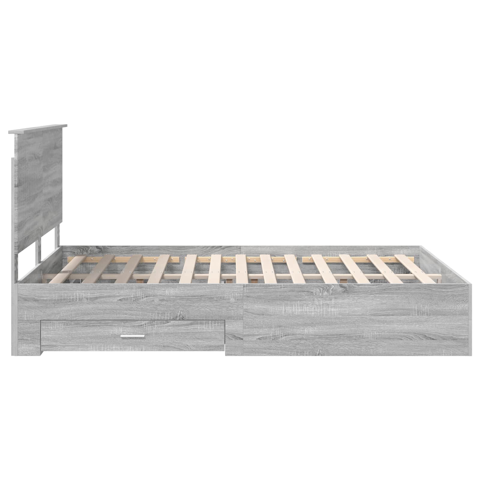 Cadre de lit Gris Sonoma 150 x 200 cm Bois d'ingénierie - XIOS