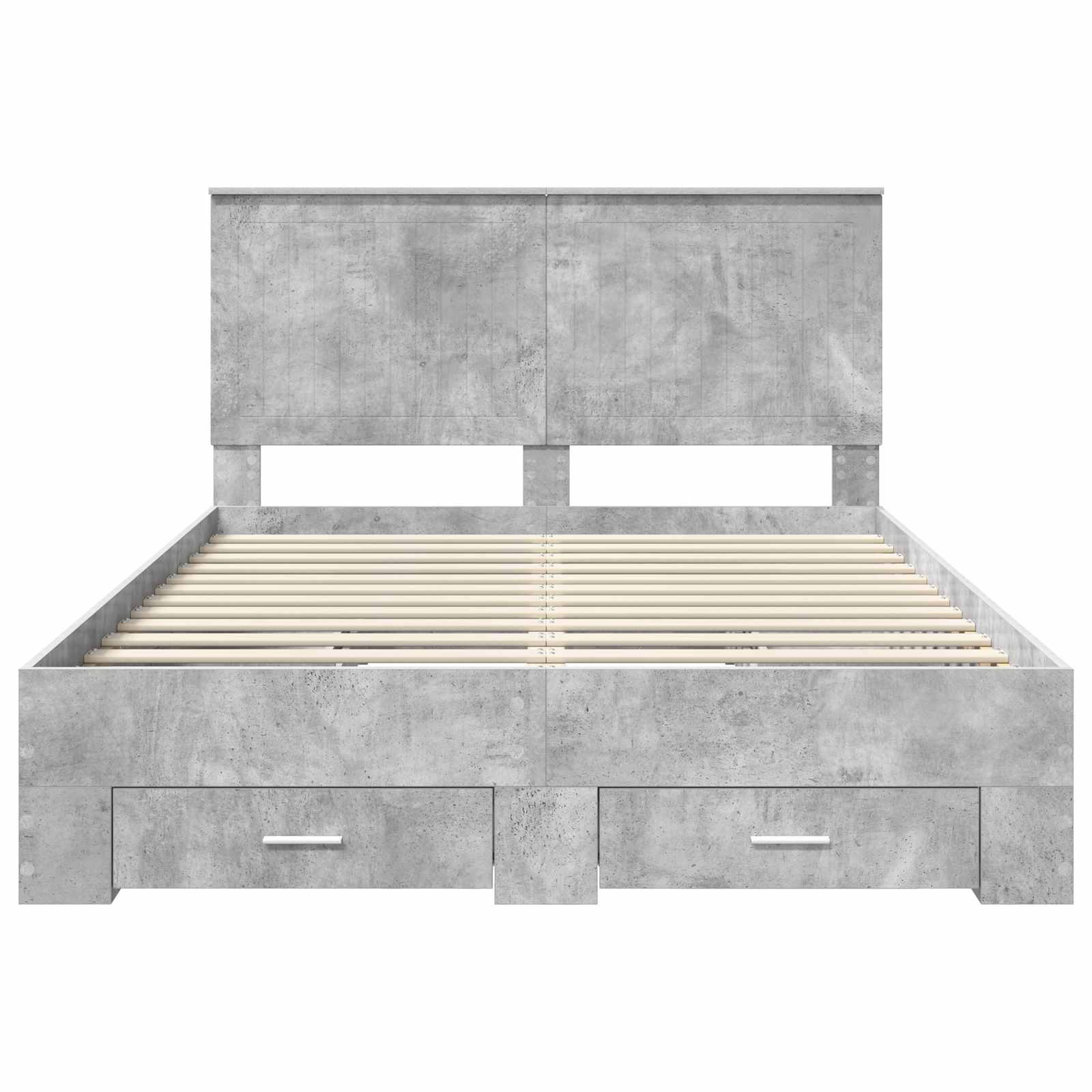 Cadre de lit Gris béton 140 x 190 cm Bois d'ingénierie - XIOS
