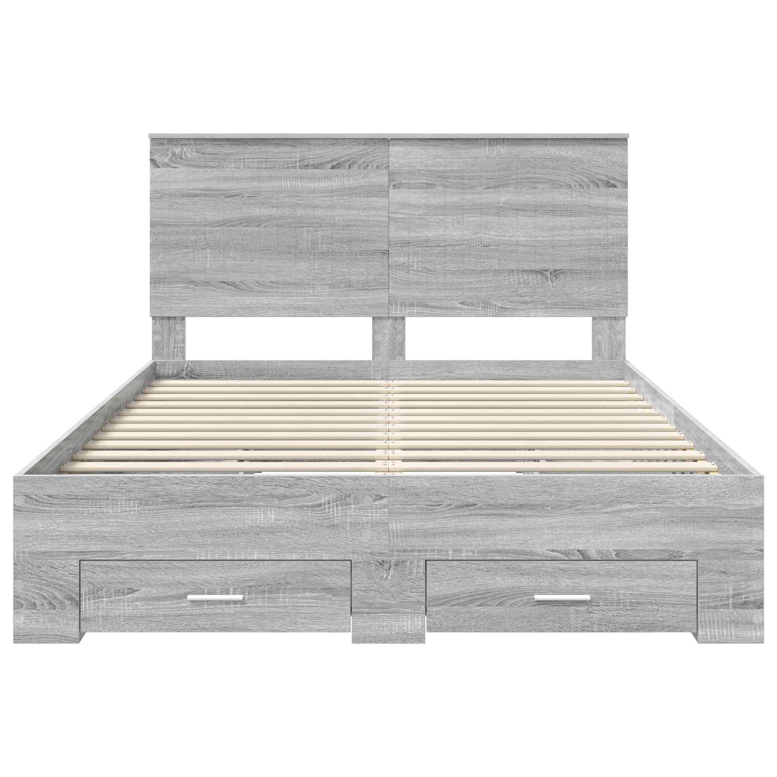 Cadre de lit Gris Sonoma 140 x 190 cm Bois d'ingénierie - XIOS