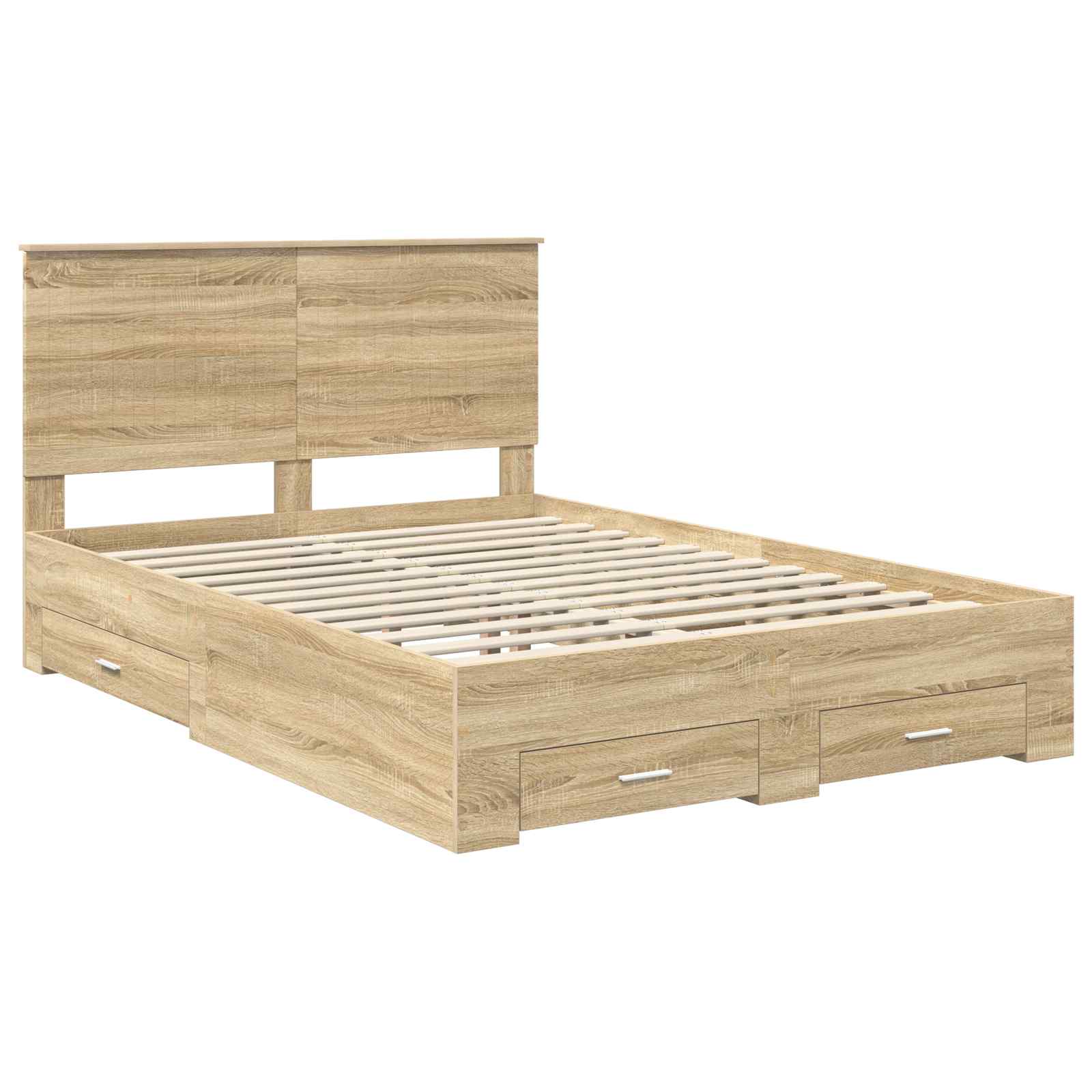 Cadre de lit Chêne Sonoma 135 x 190 cm Bois d'ingénierie - XIOS