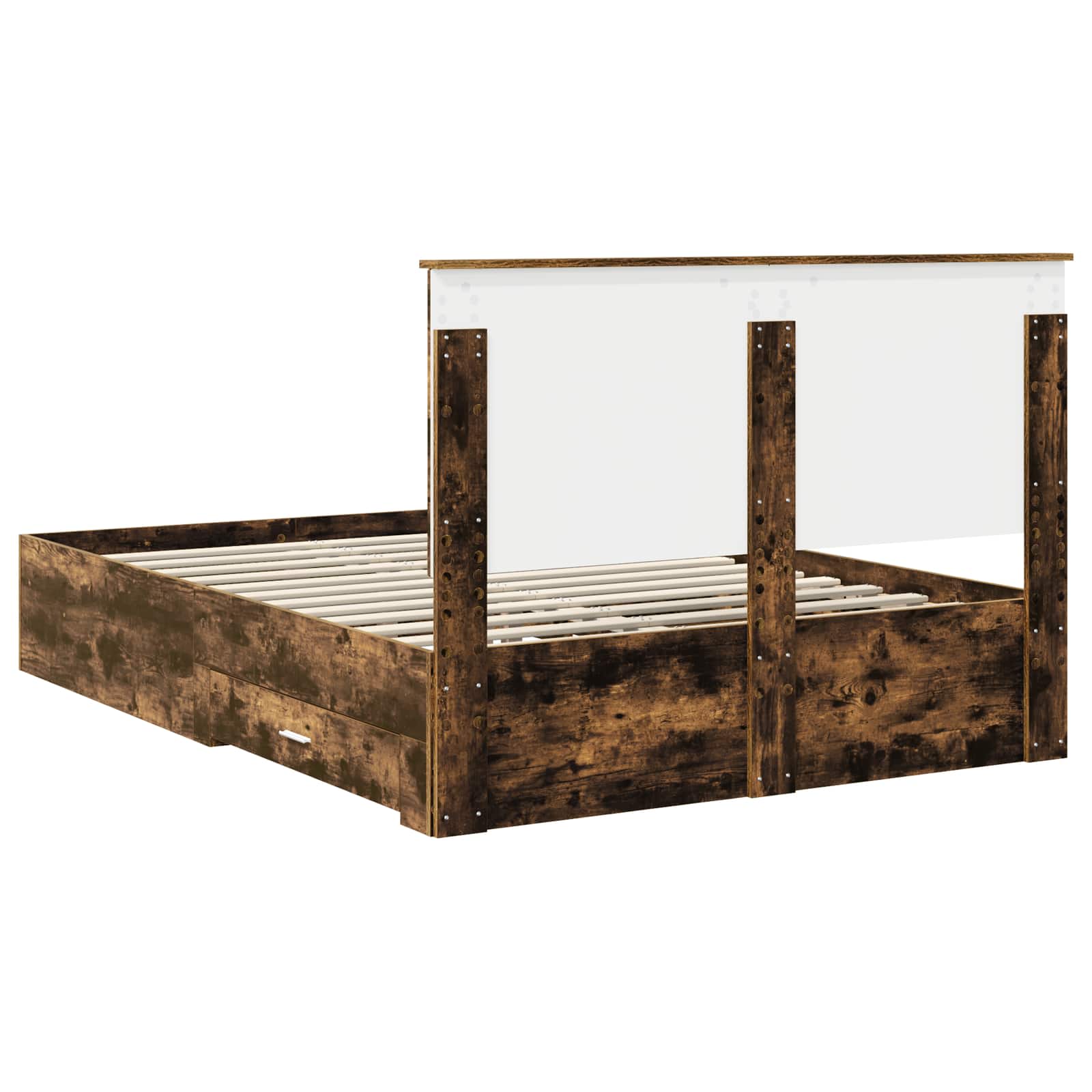 Cadre de lit Chêne fumé 135 x 190 cm Bois d'ingénierie - XIOS