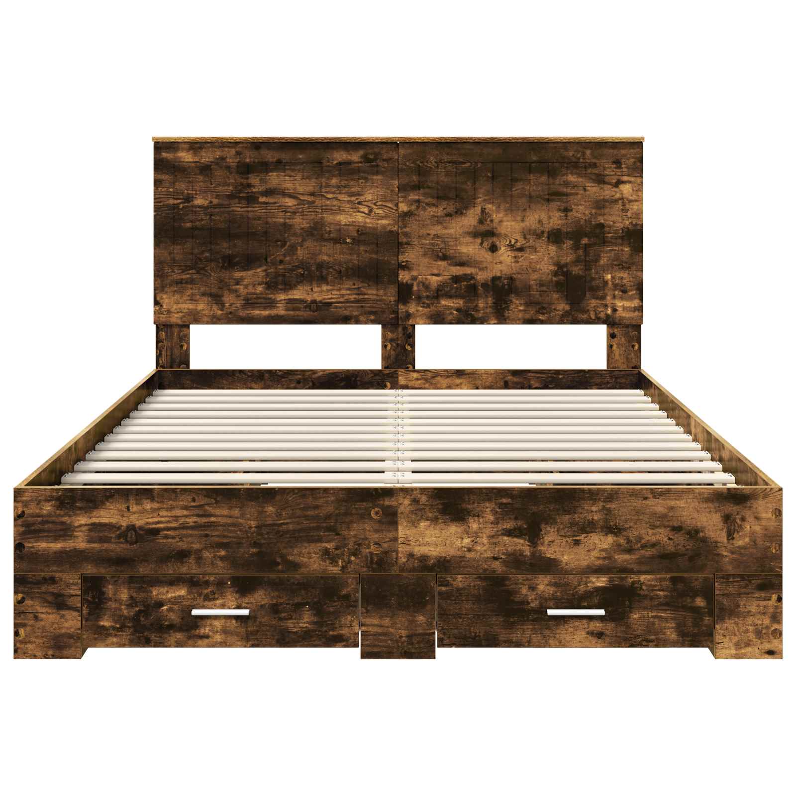 Cadre de lit Chêne fumé 135 x 190 cm Bois d'ingénierie - XIOS