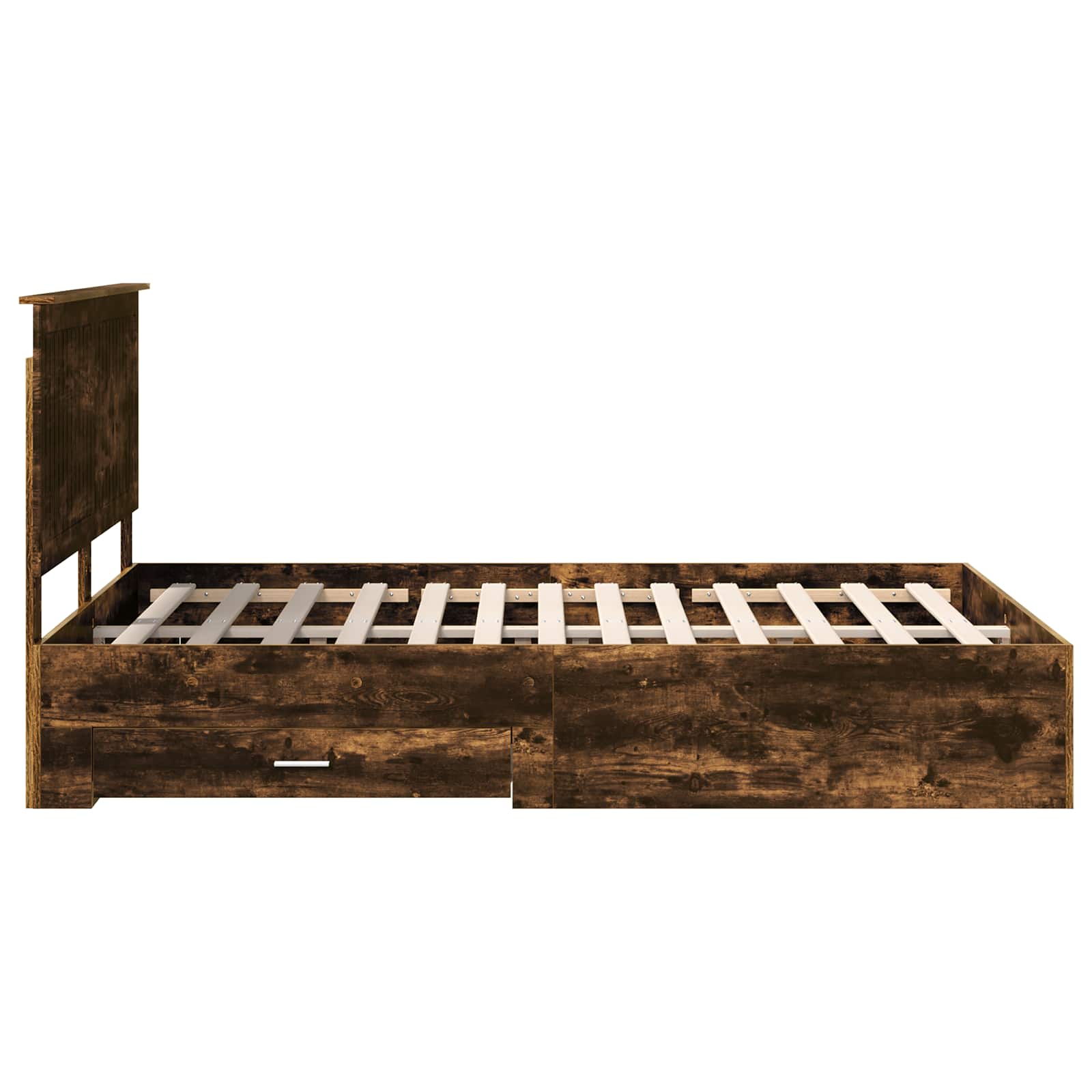 Cadre de lit Chêne fumé 135 x 190 cm Bois d'ingénierie - XIOS