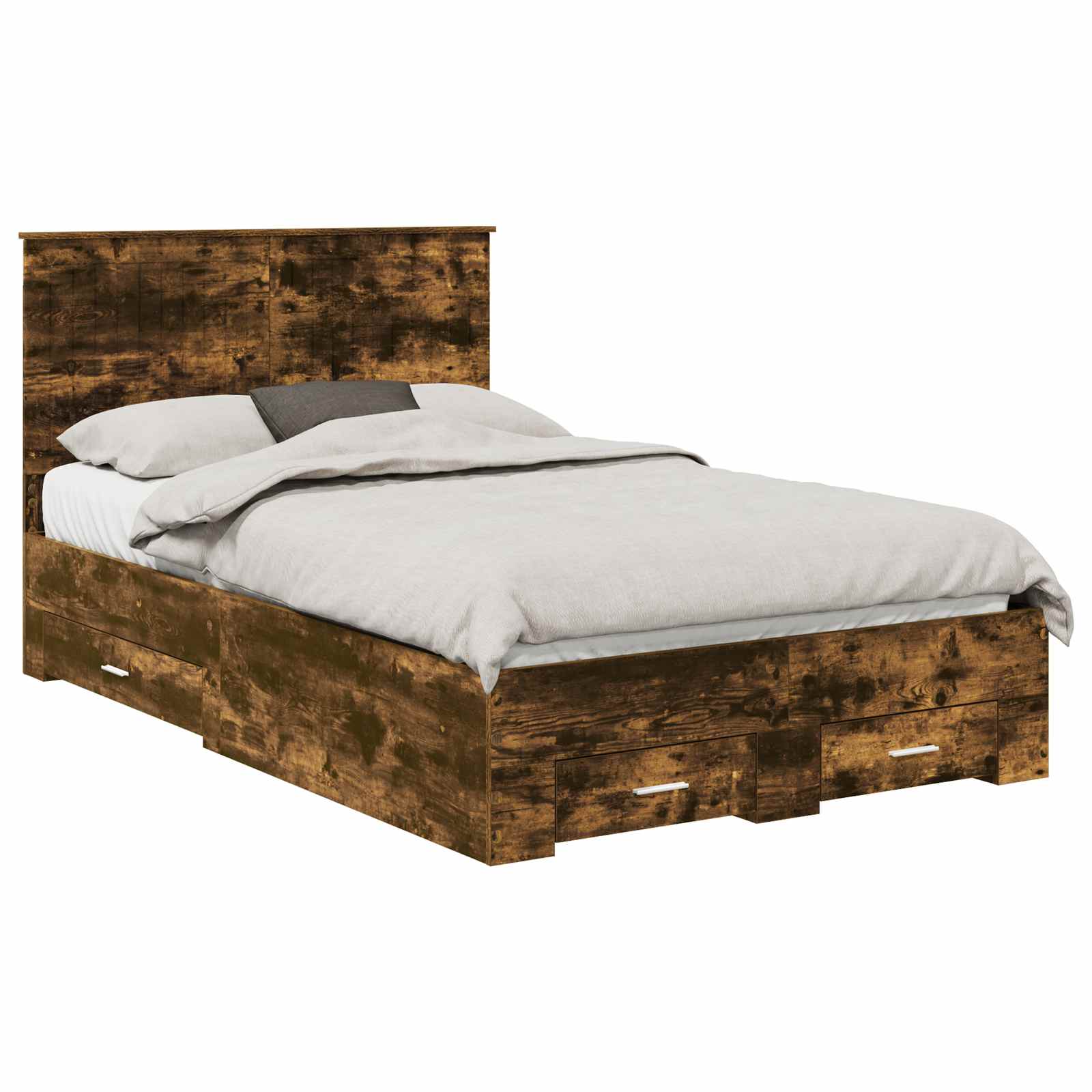 Cadre de lit Chêne fumé 120 x 200 cm Bois d'ingénierie - XIOS
