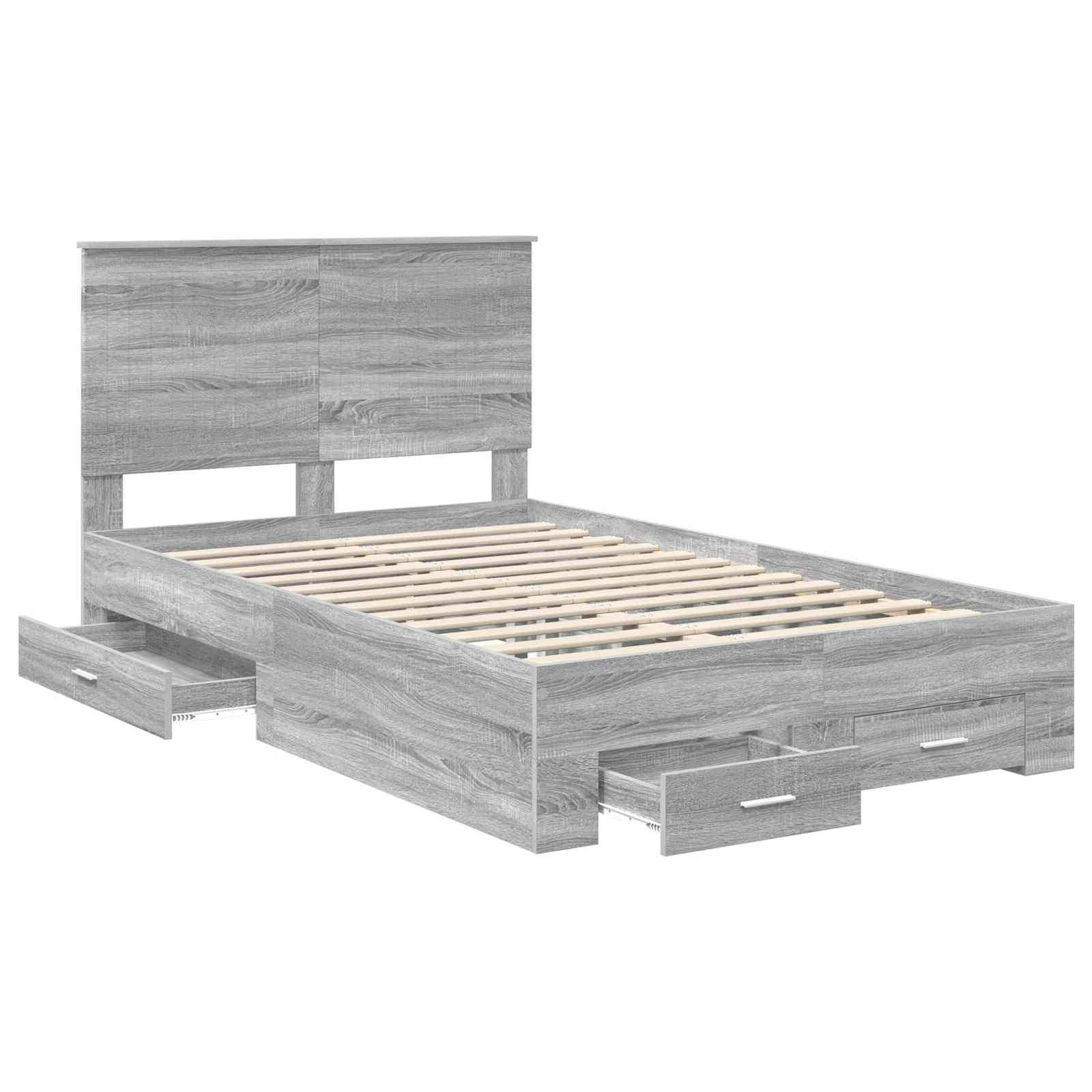 Cadre de lit Gris Sonoma 120 x 200 cm Bois d'ingénierie - XIOS