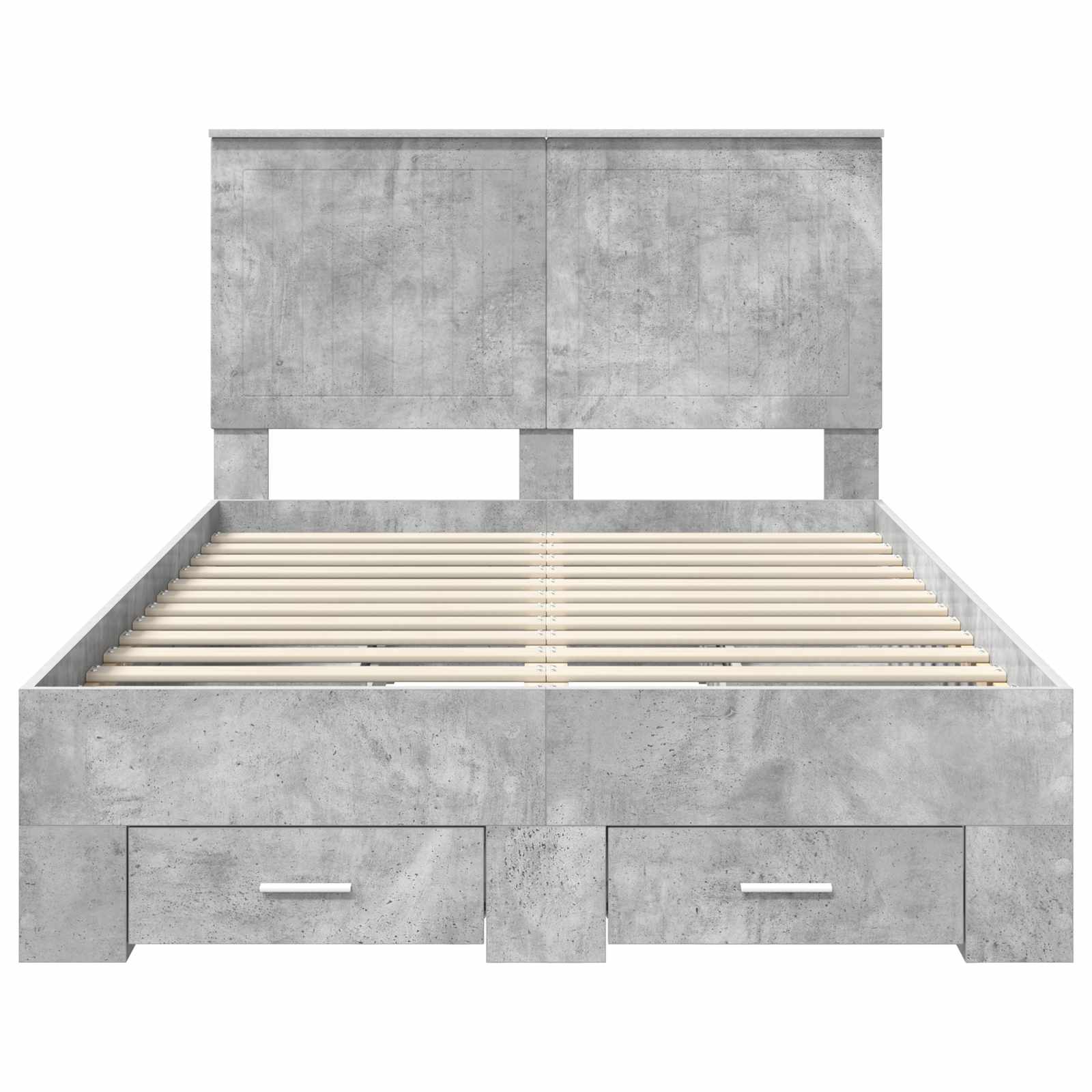 Cadre de lit Gris béton 120 x 190 cm Bois d'ingénierie - XIOS