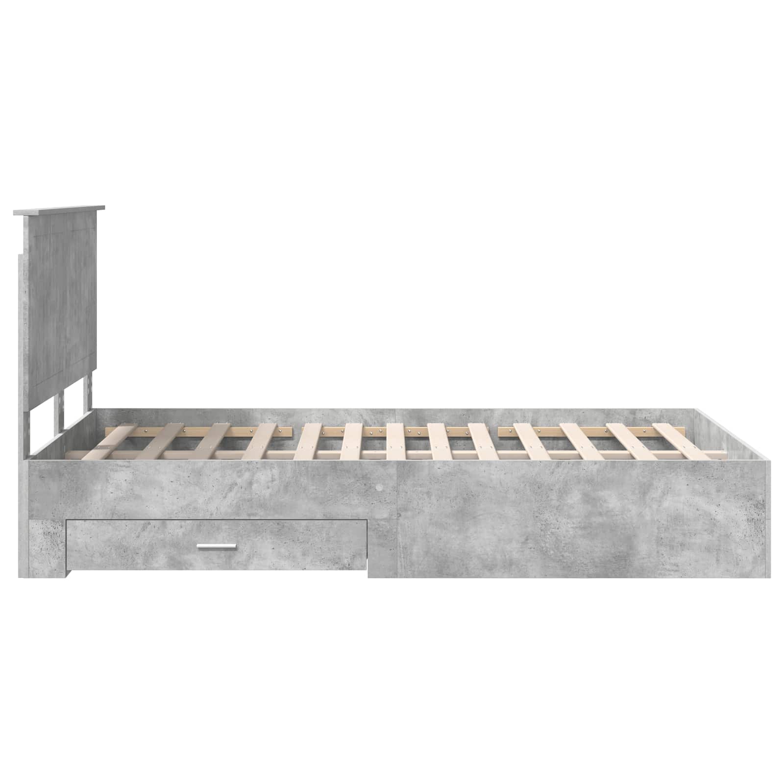 Cadre de lit Gris béton 120 x 190 cm Bois d'ingénierie - XIOS