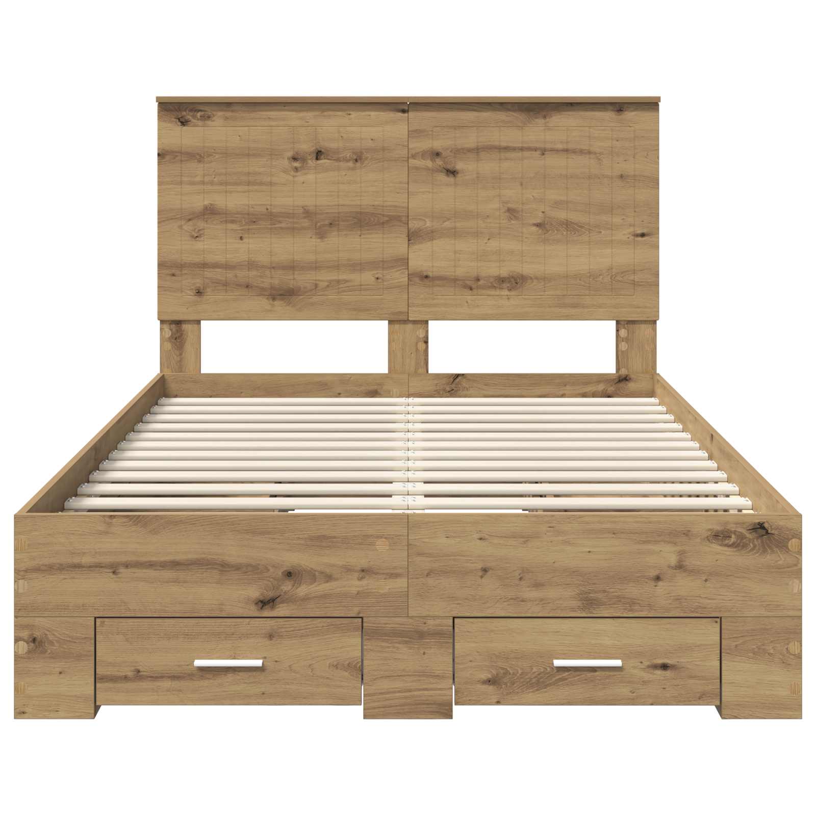 Cadre de lit Chêne artisanal 120 x 190 cm Bois d'ingénierie - XIOS