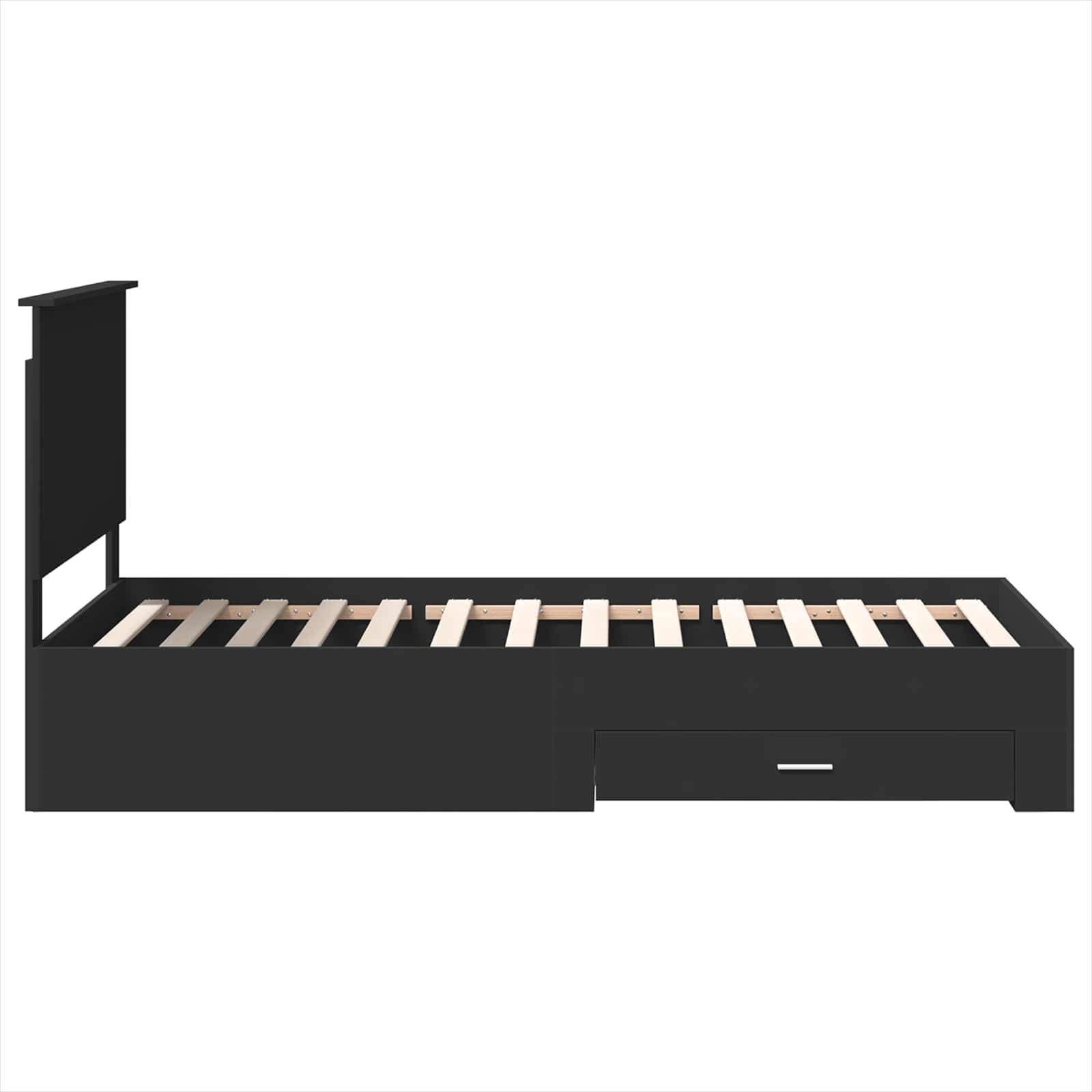 Cadre de lit Noir et argent 90 x 200 cm Bois d'ingénierie - XIOS