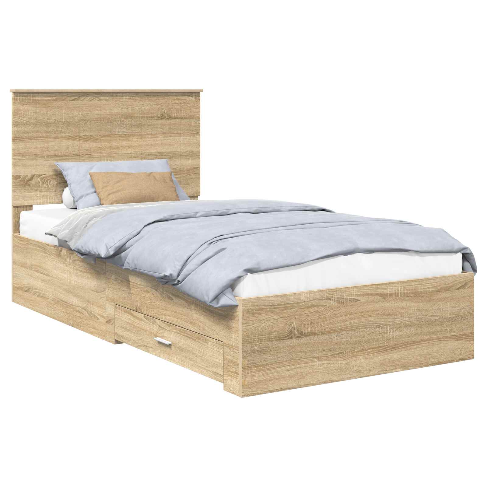 Cadre de lit Chêne Sonoma 100 x 200 cm Bois d'ingénierie - XIOS