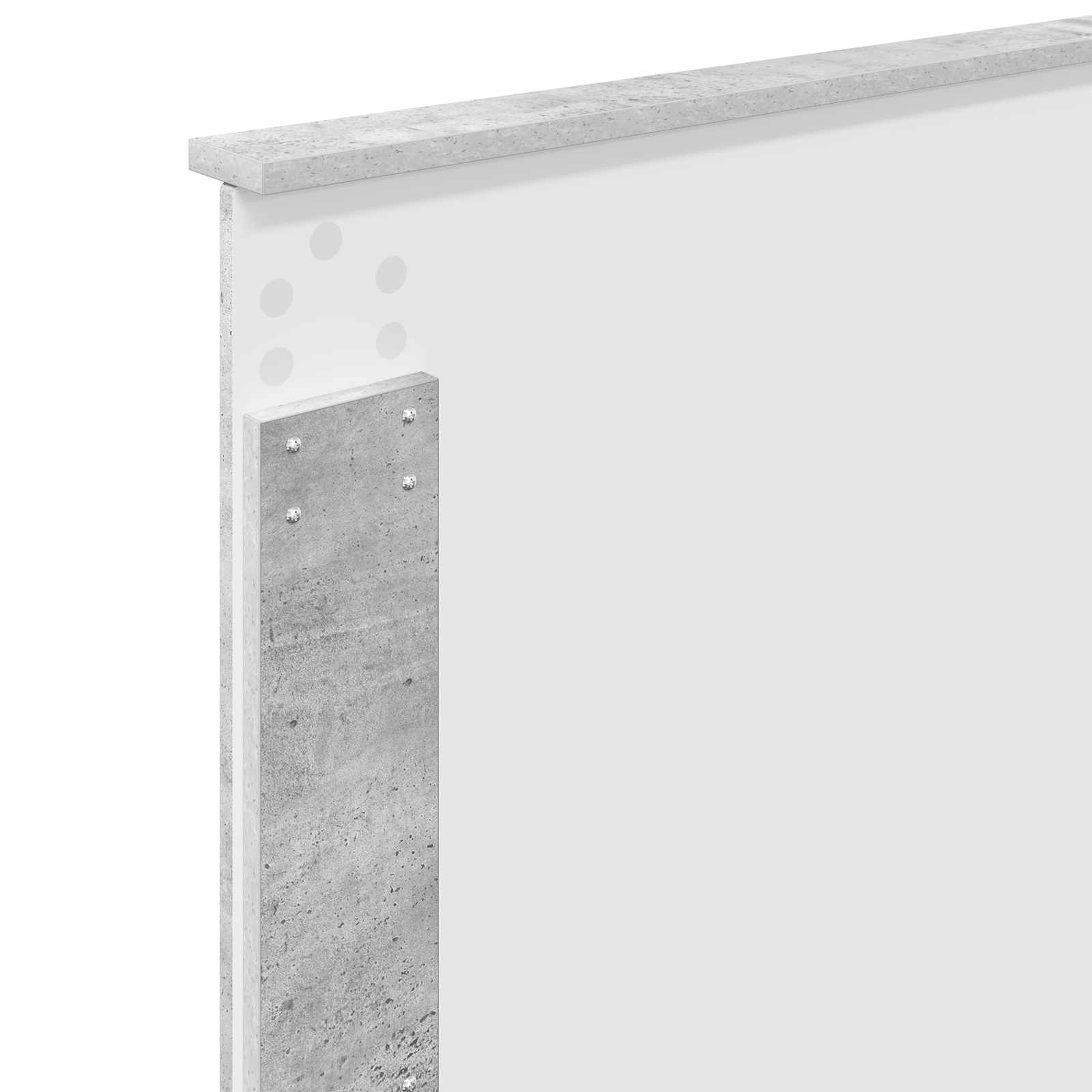Cadre de lit Gris béton 100 x 200 cm Bois d'ingénierie - XIOS
