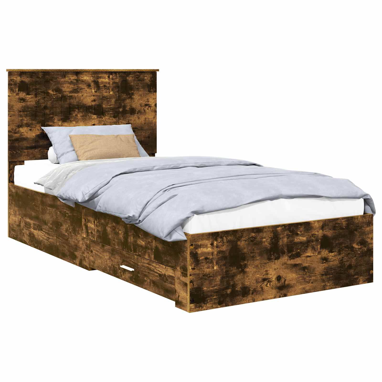 Cadre de lit Chêne fumé 100 x 200 cm Bois d'ingénierie - XIOS