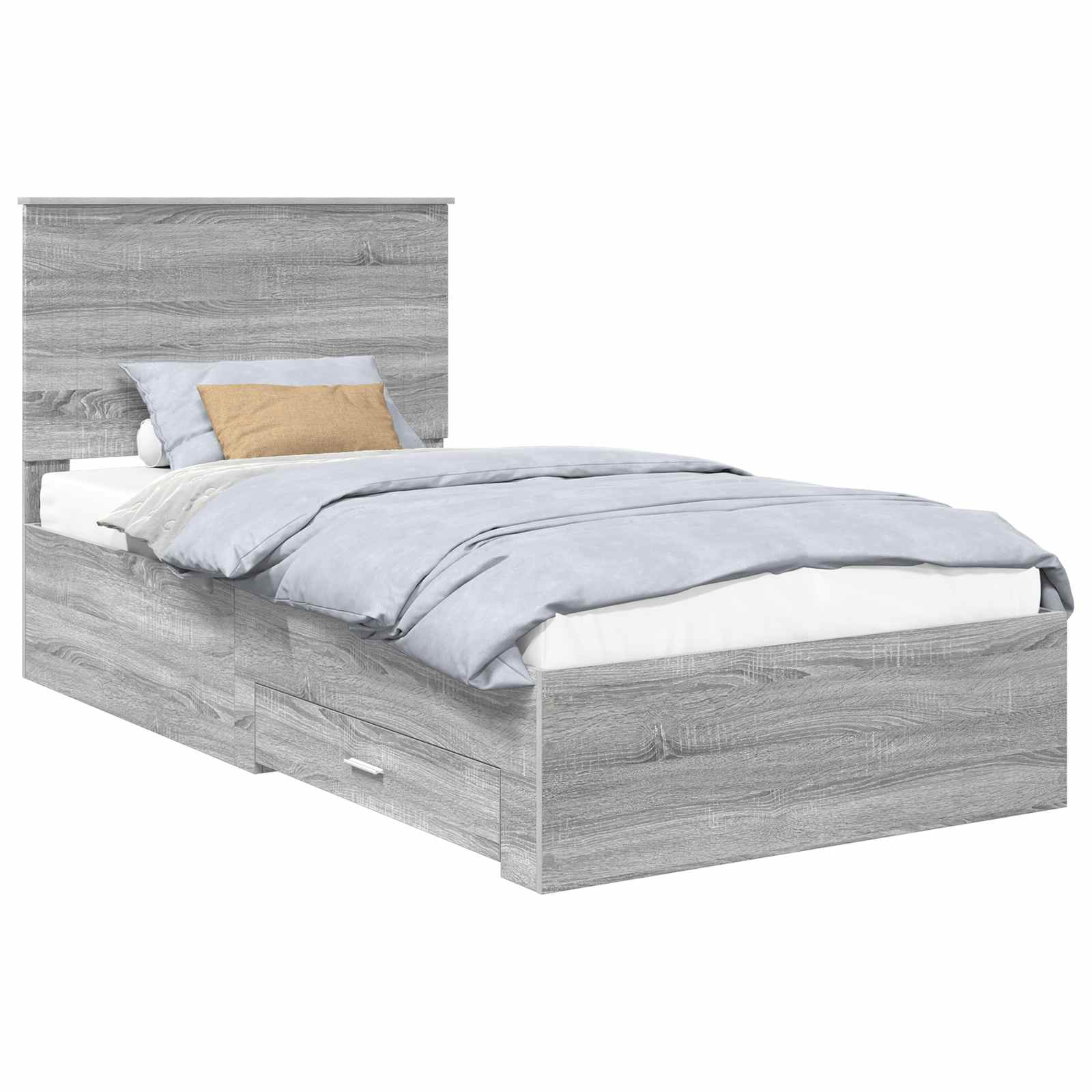 Cadre de lit Gris Sonoma 100 x 200 cm Bois d'ingénierie - XIOS
